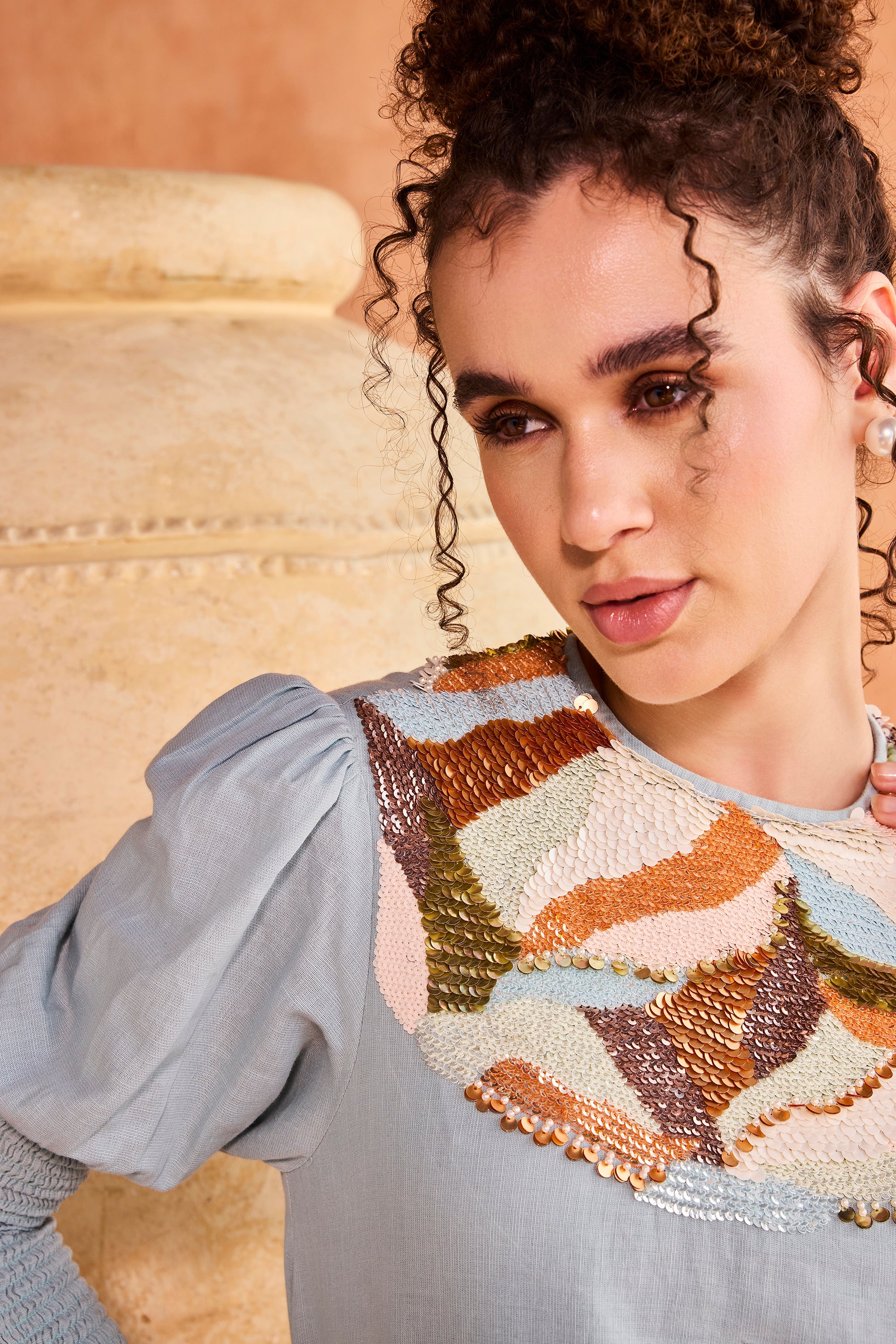 Zia Jalabiya with Embellishment