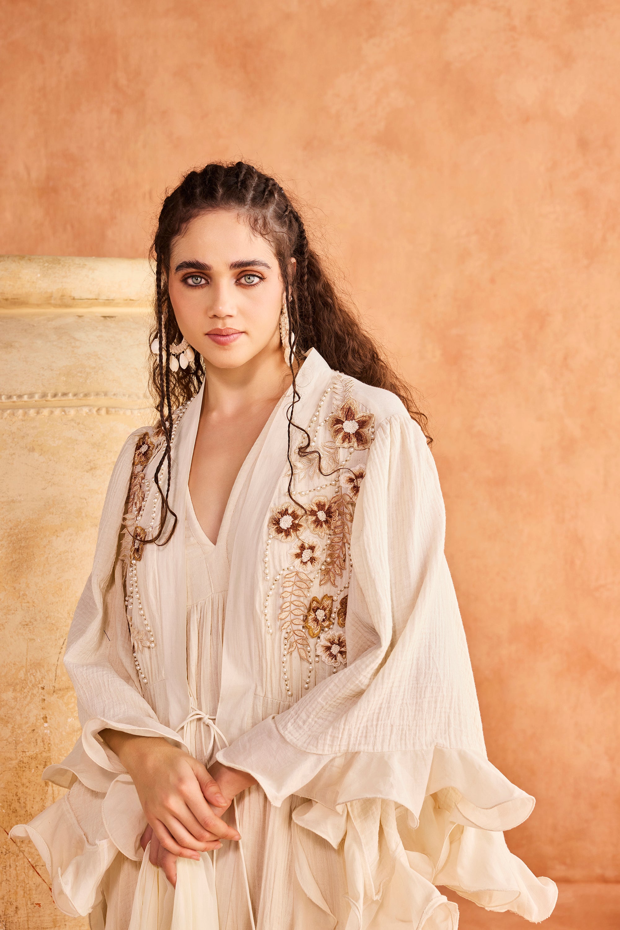 Yusra Embroidered Abaya with Embellishment