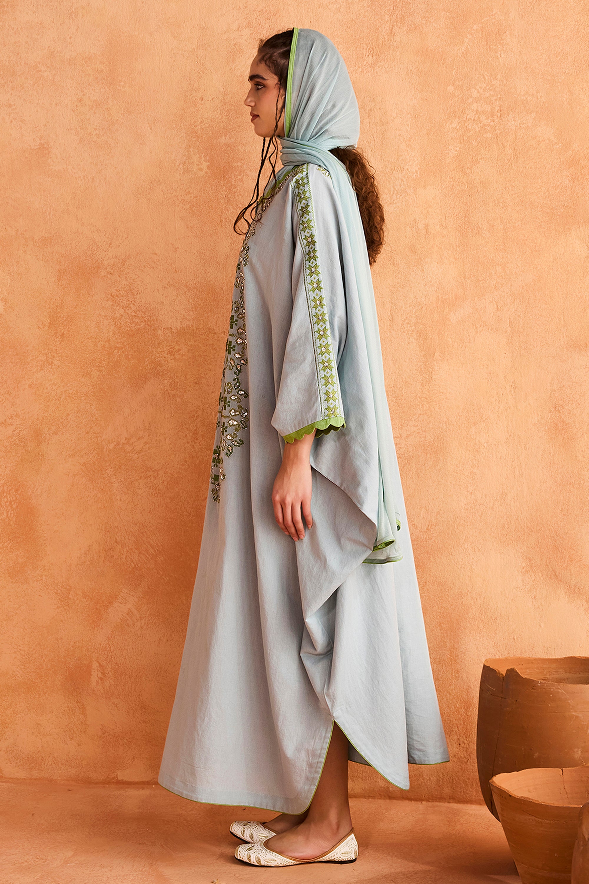 Amalina Embroidered Jalabiya with Embellishment