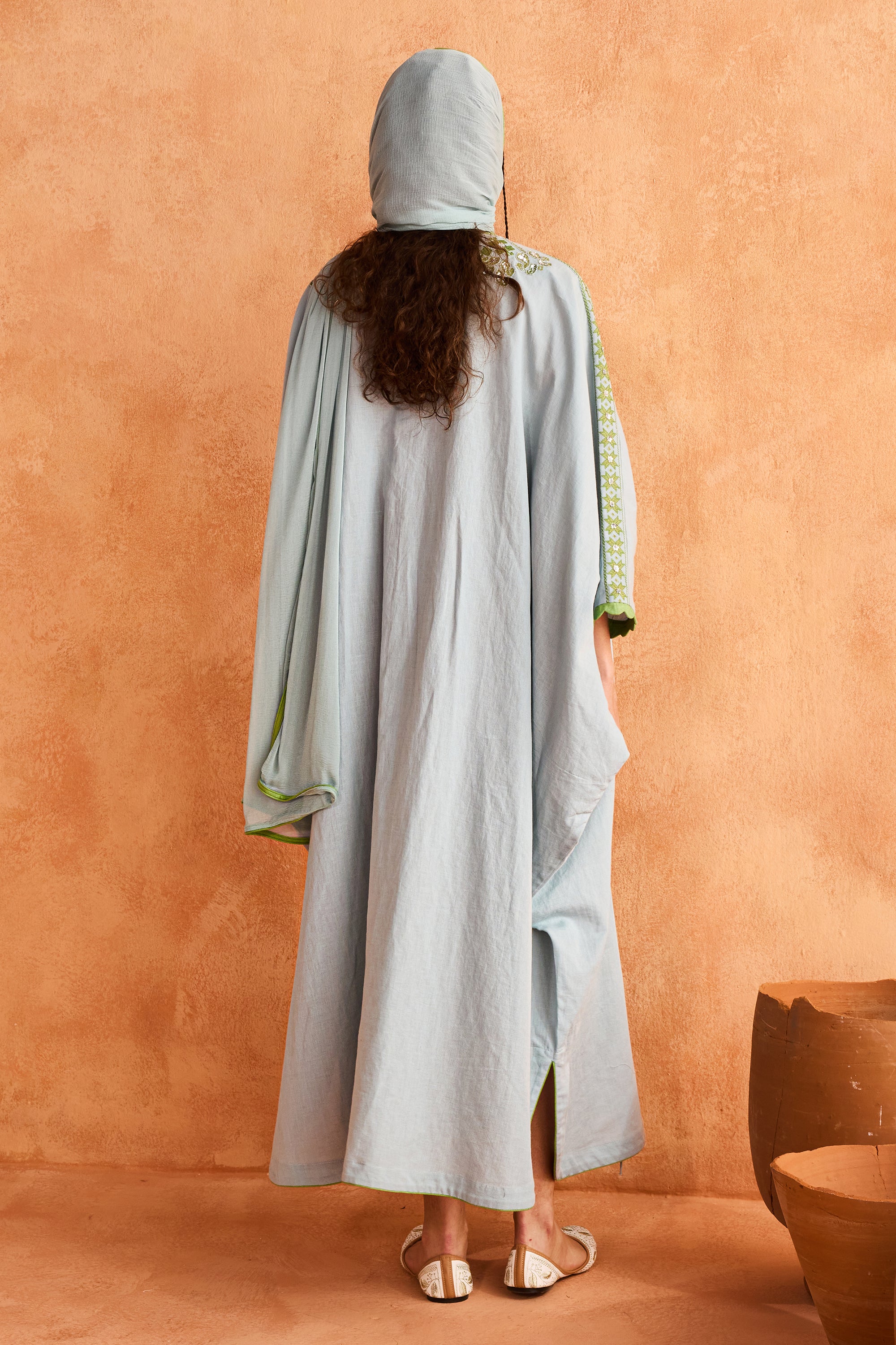 Amalina Embroidered Jalabiya with Embellishment