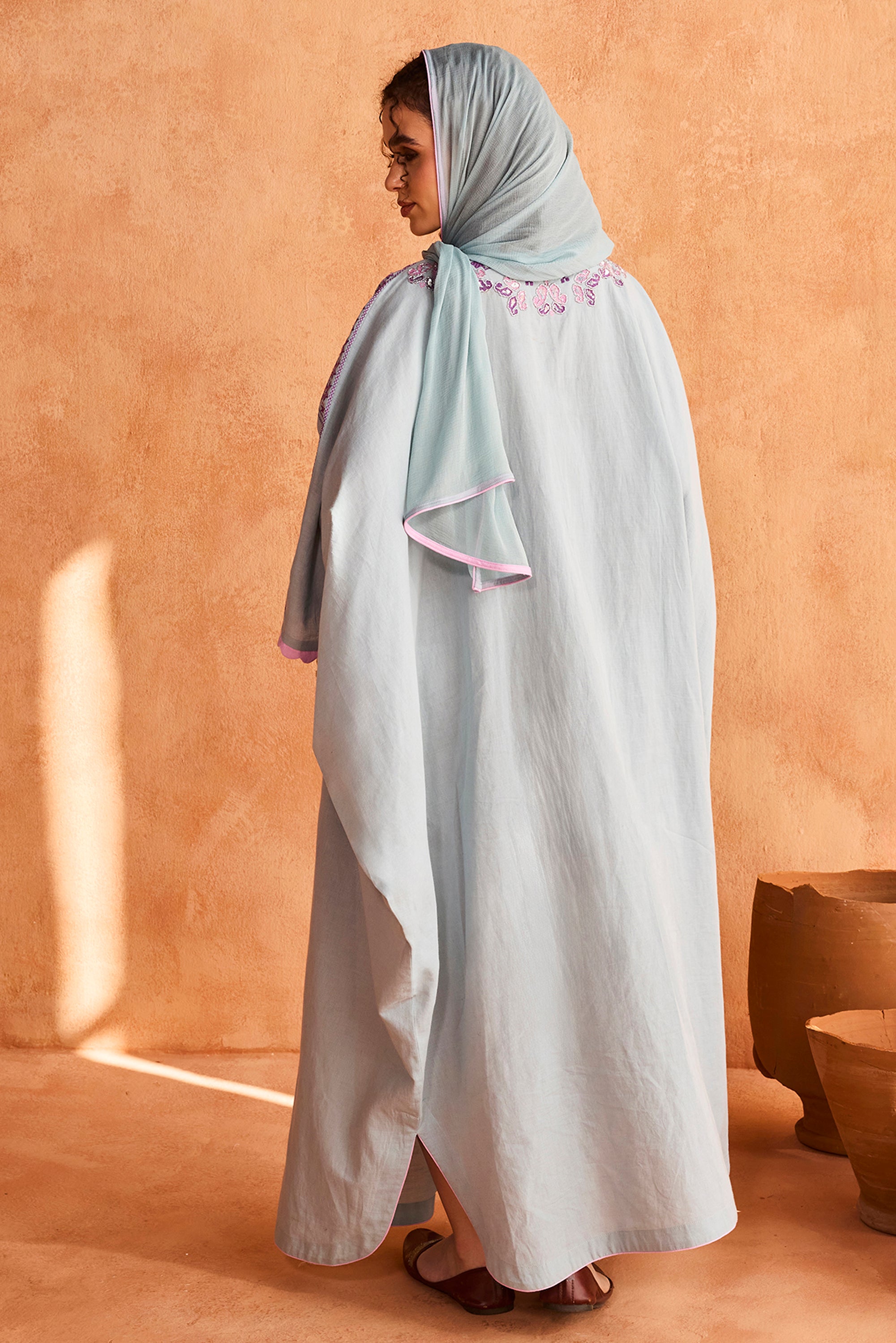 Alhan Embroidered Jalabiya with Embellishment