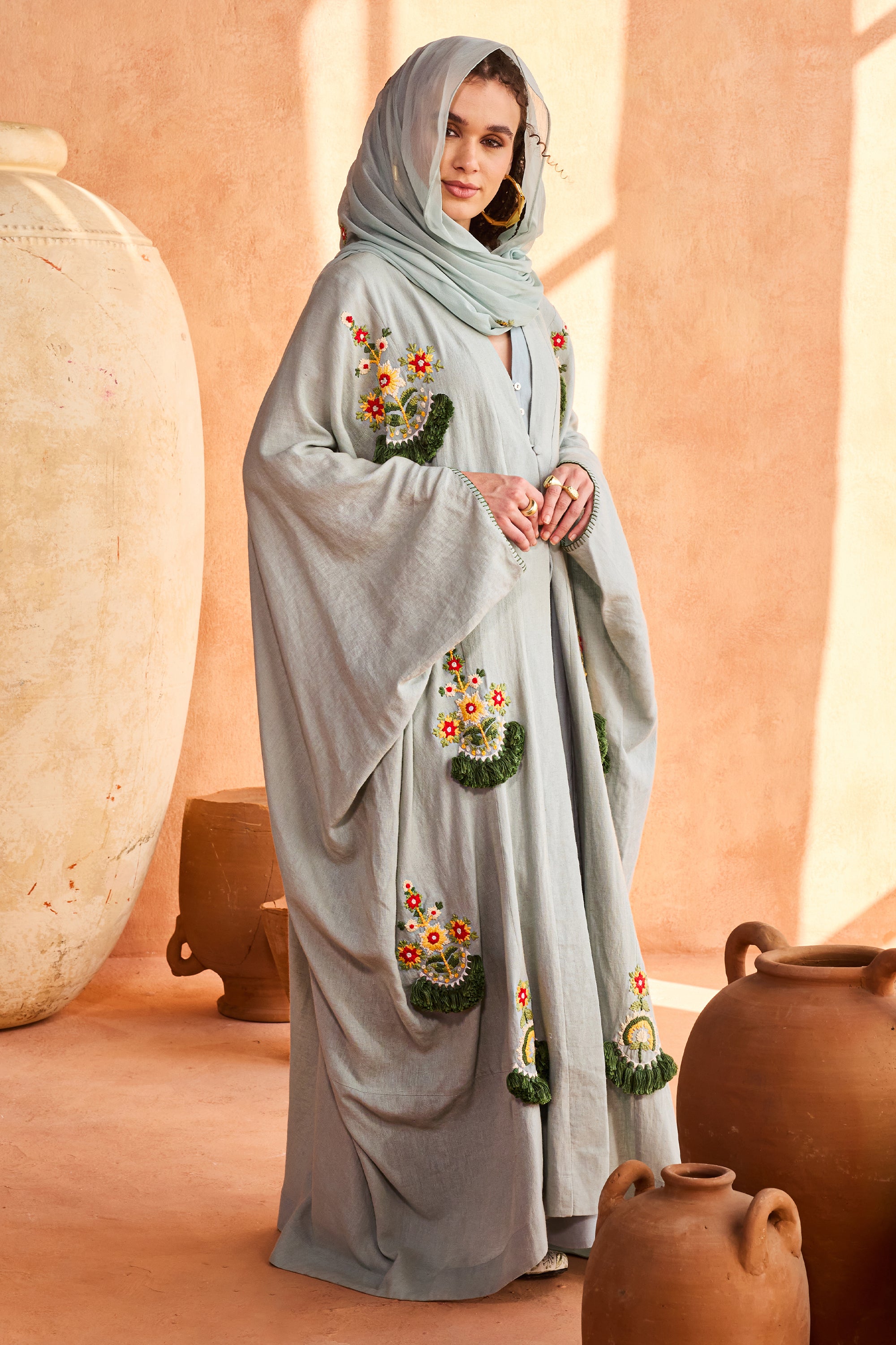 Faiqa Embroidered Abaya