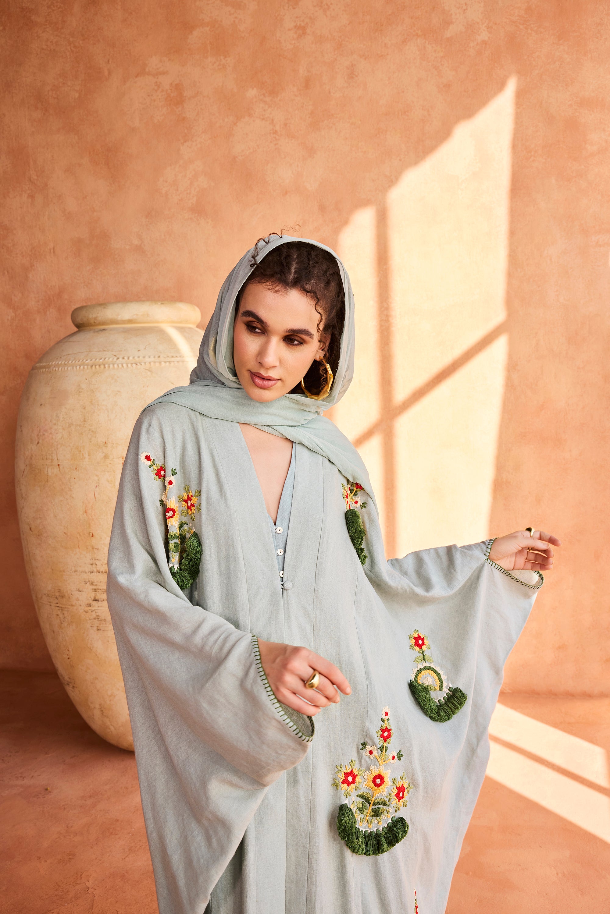 Faiqa Embroidered Abaya