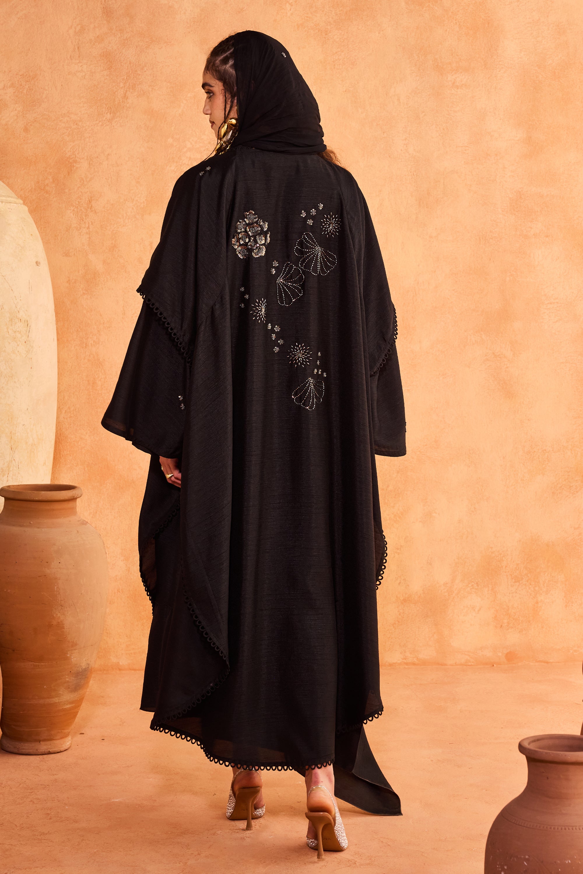 Shams Embellished Cape with Jalabiya