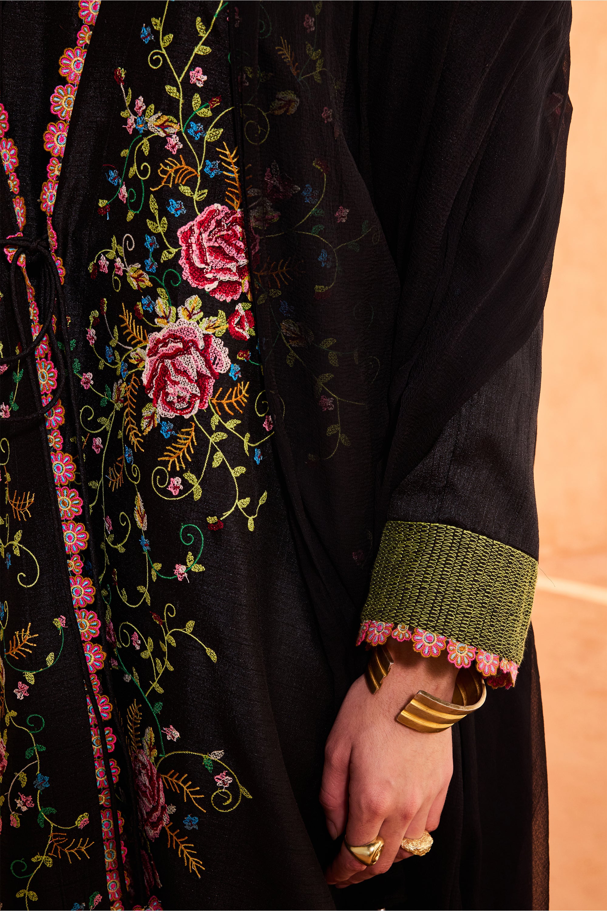 Nadeen Embroidered Abaya with Inner Dress
