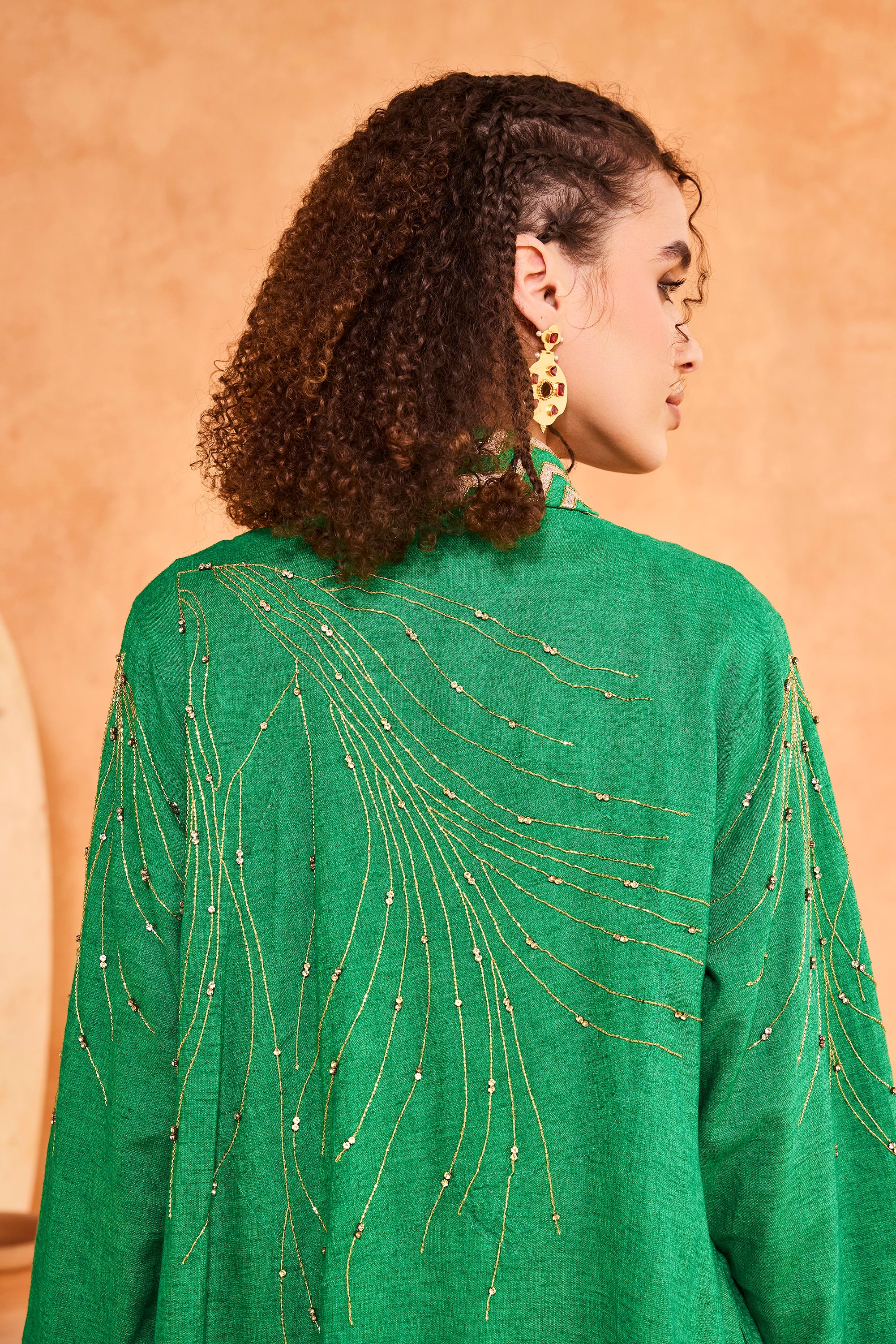 Adawiyah Embroidered Abaya with Embellishment