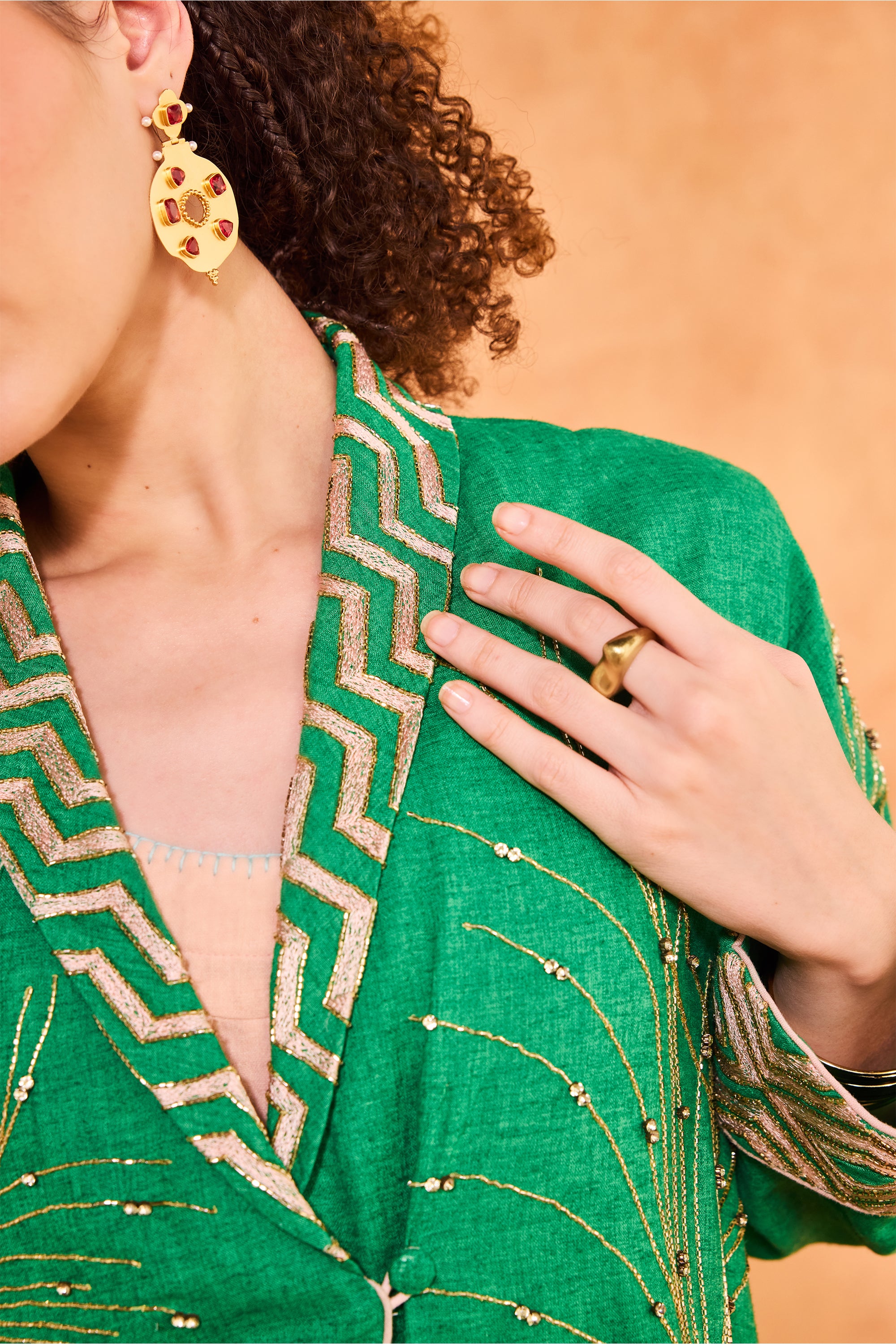 Adawiyah Embroidered Abaya with Embellishment