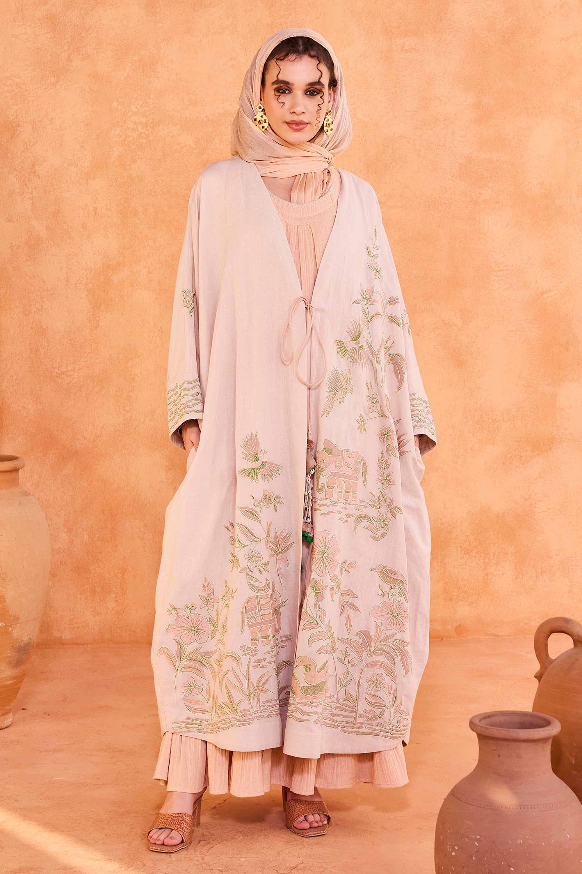 Sumaya Embroidered Abaya with Patch Work
