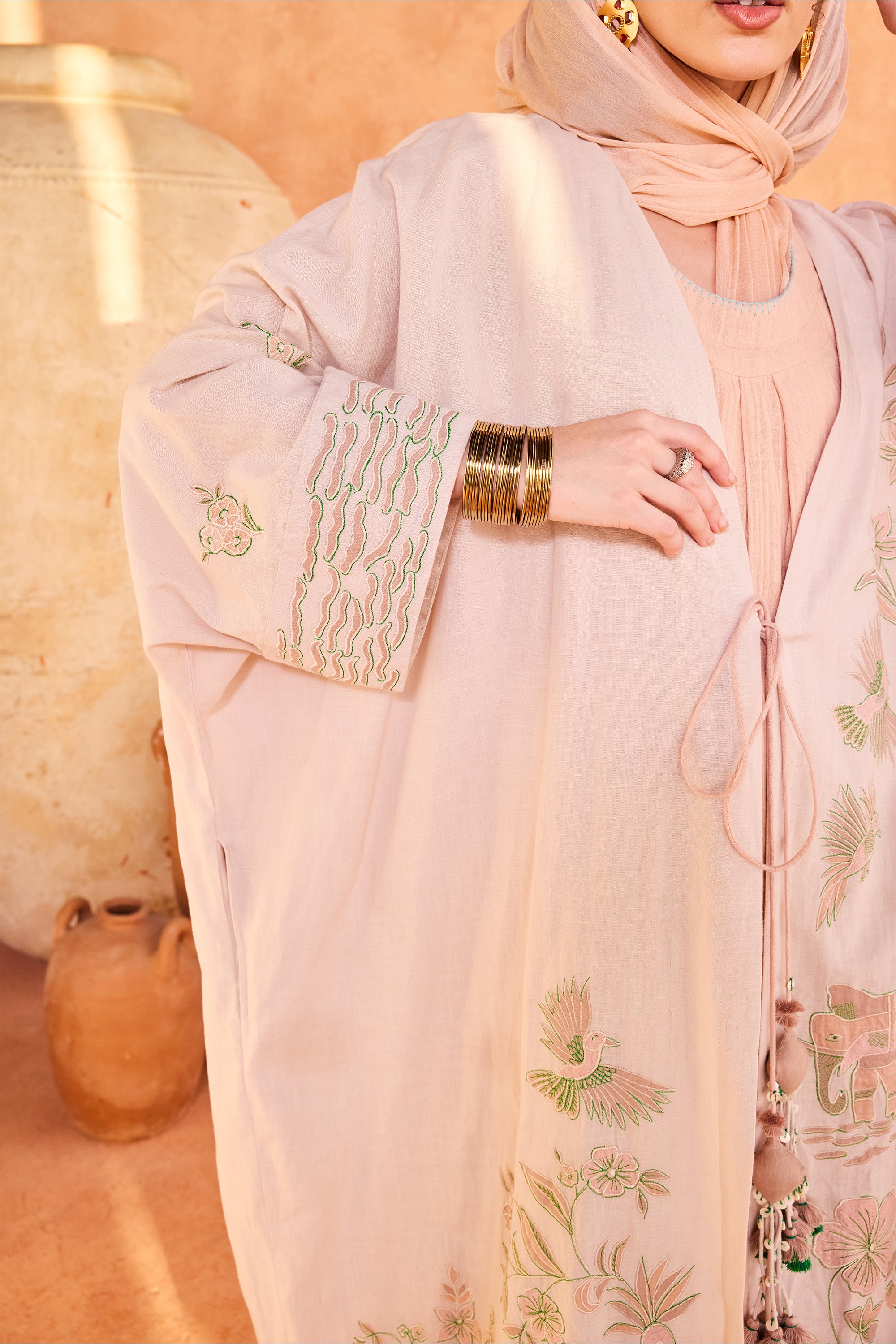 Sumaya Embroidered Abaya with Patch Work