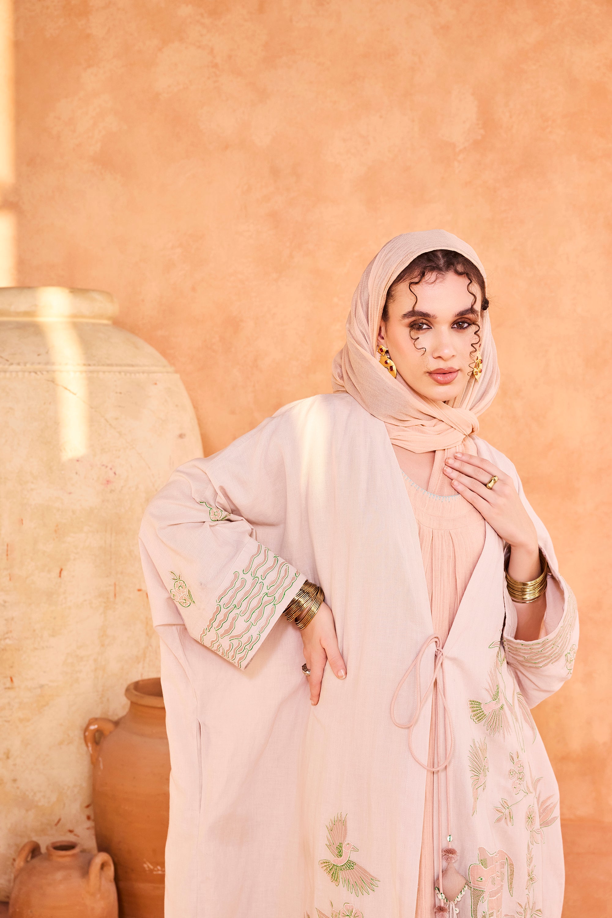 Sumaya Embroidered Abaya with Patch Work