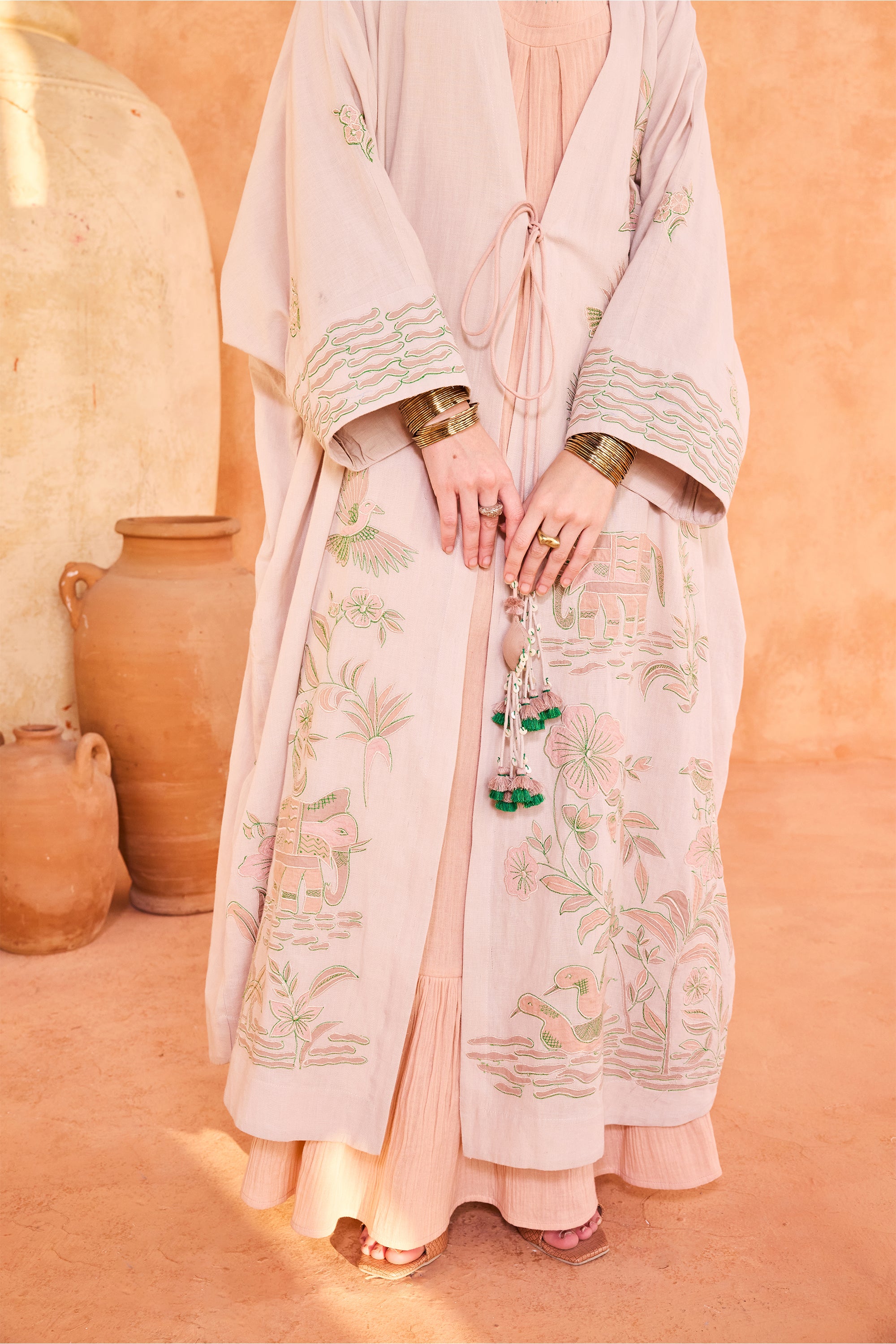 Sumaya Embroidered Abaya with Patch Work