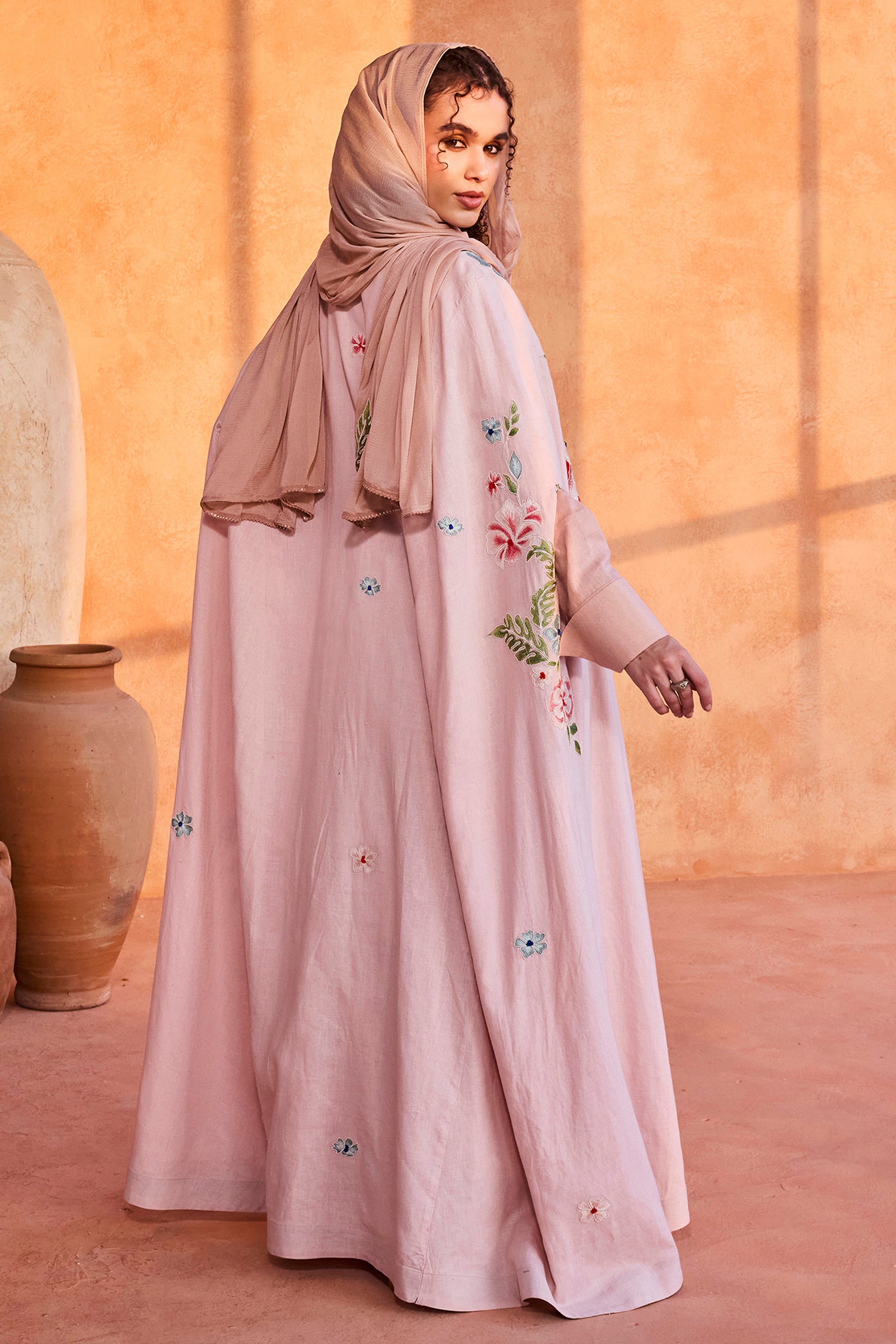 Maysoon Embroidered Cape with Inner Dress