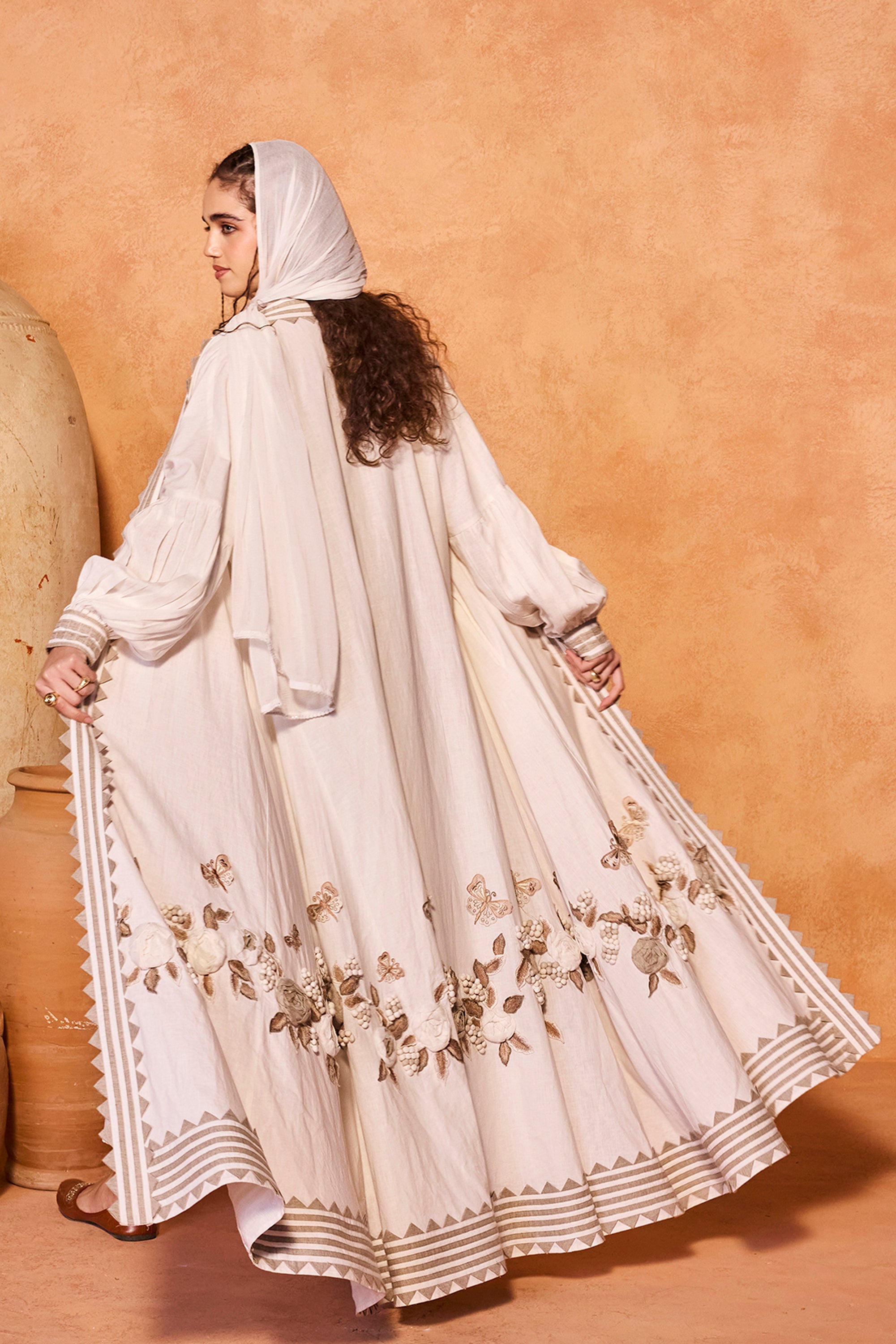 Najla Embroidered Abaya with Inner Dress