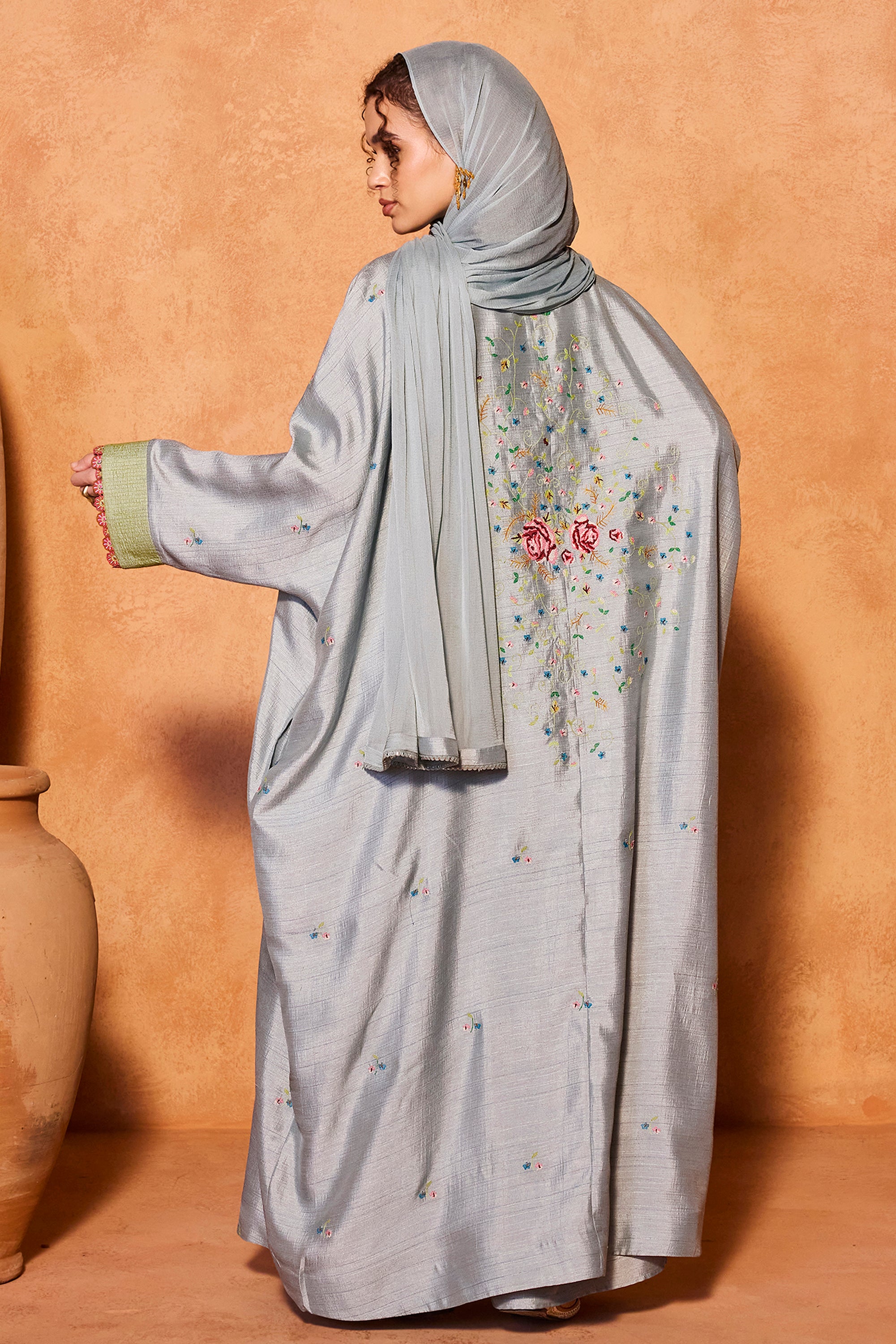 Nadine Embroidered Abaya with Inner Dress