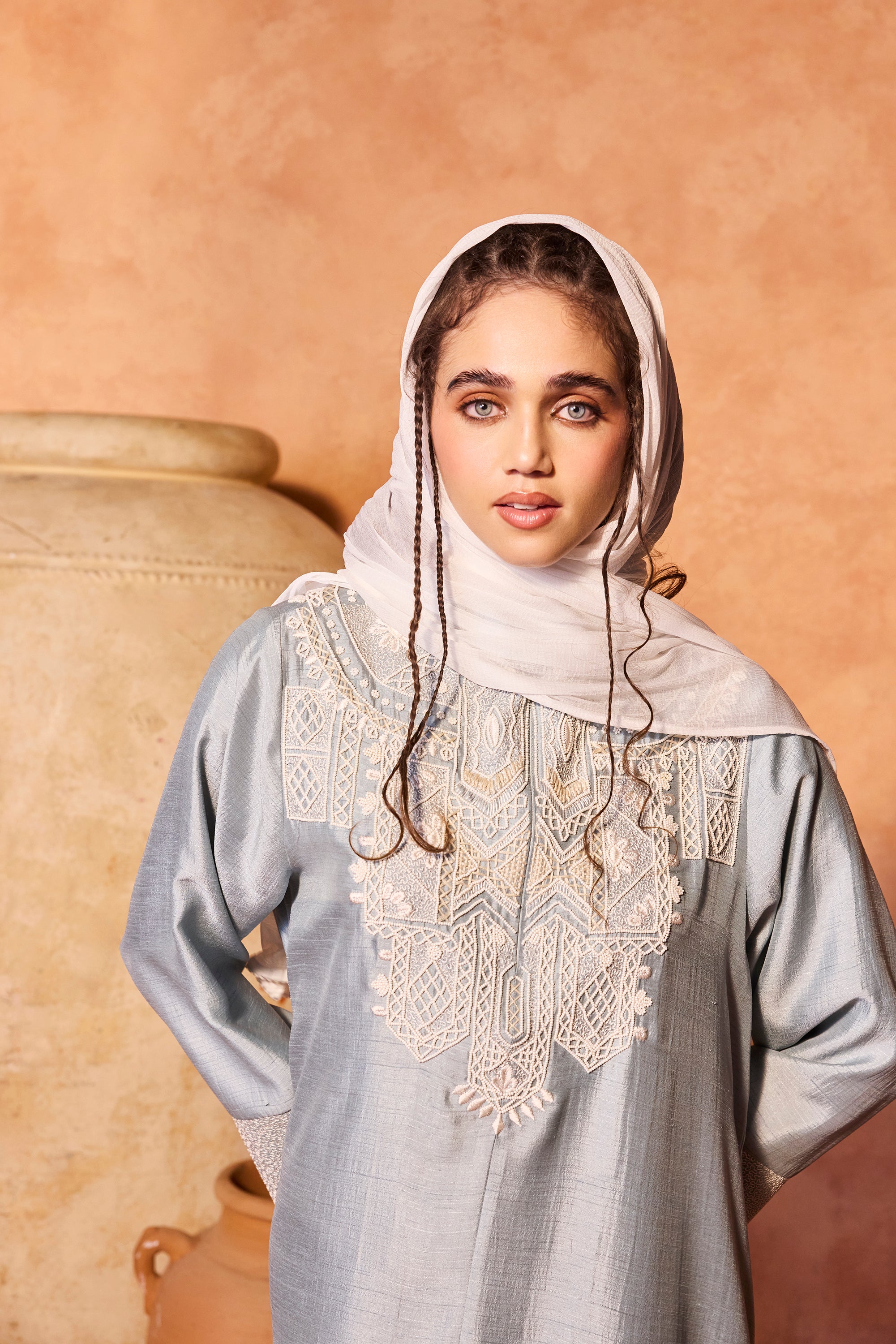 Zuleikha Jalabiya with Embellishment