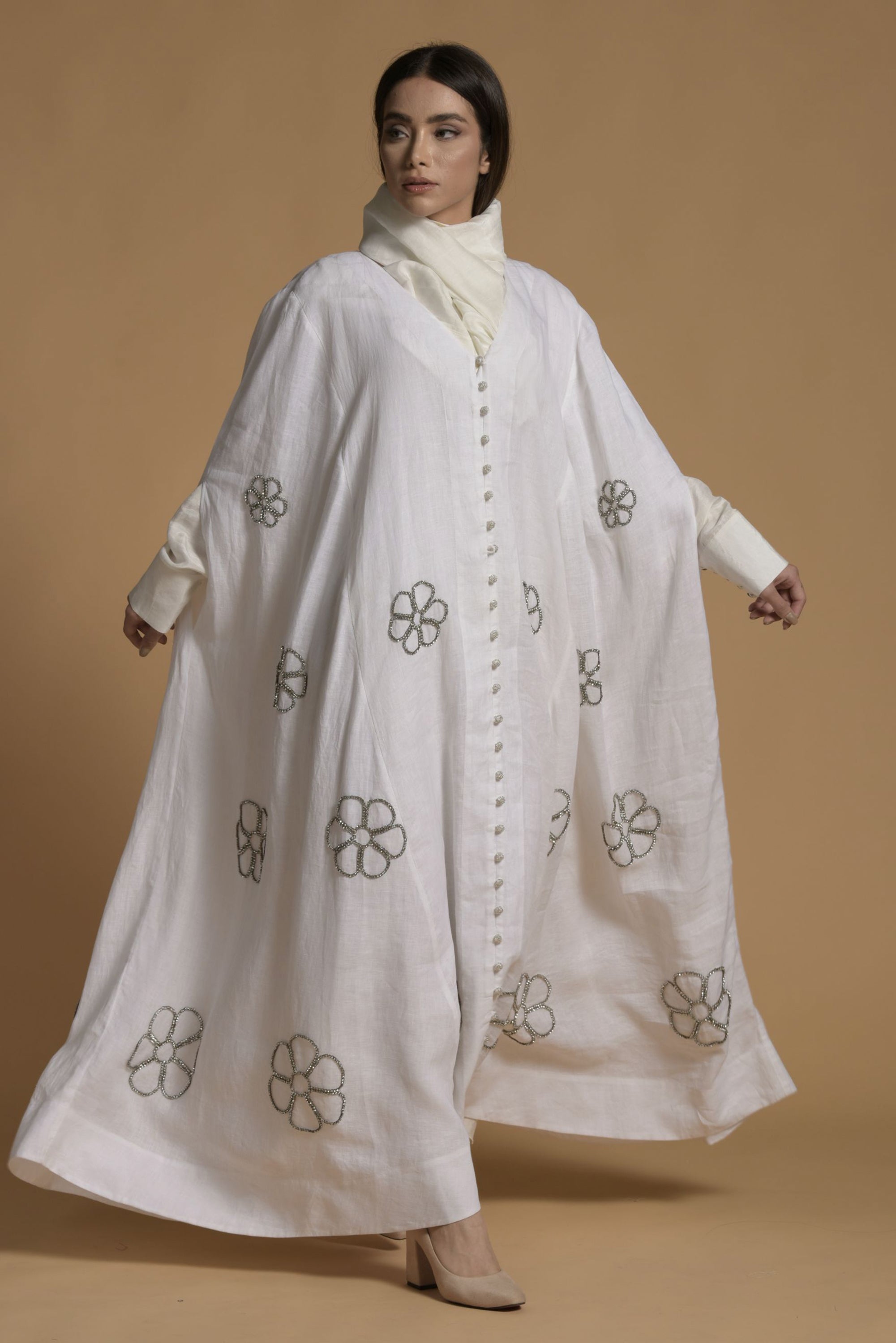 Aayat Embellished Cape with Inner Cotton Cami