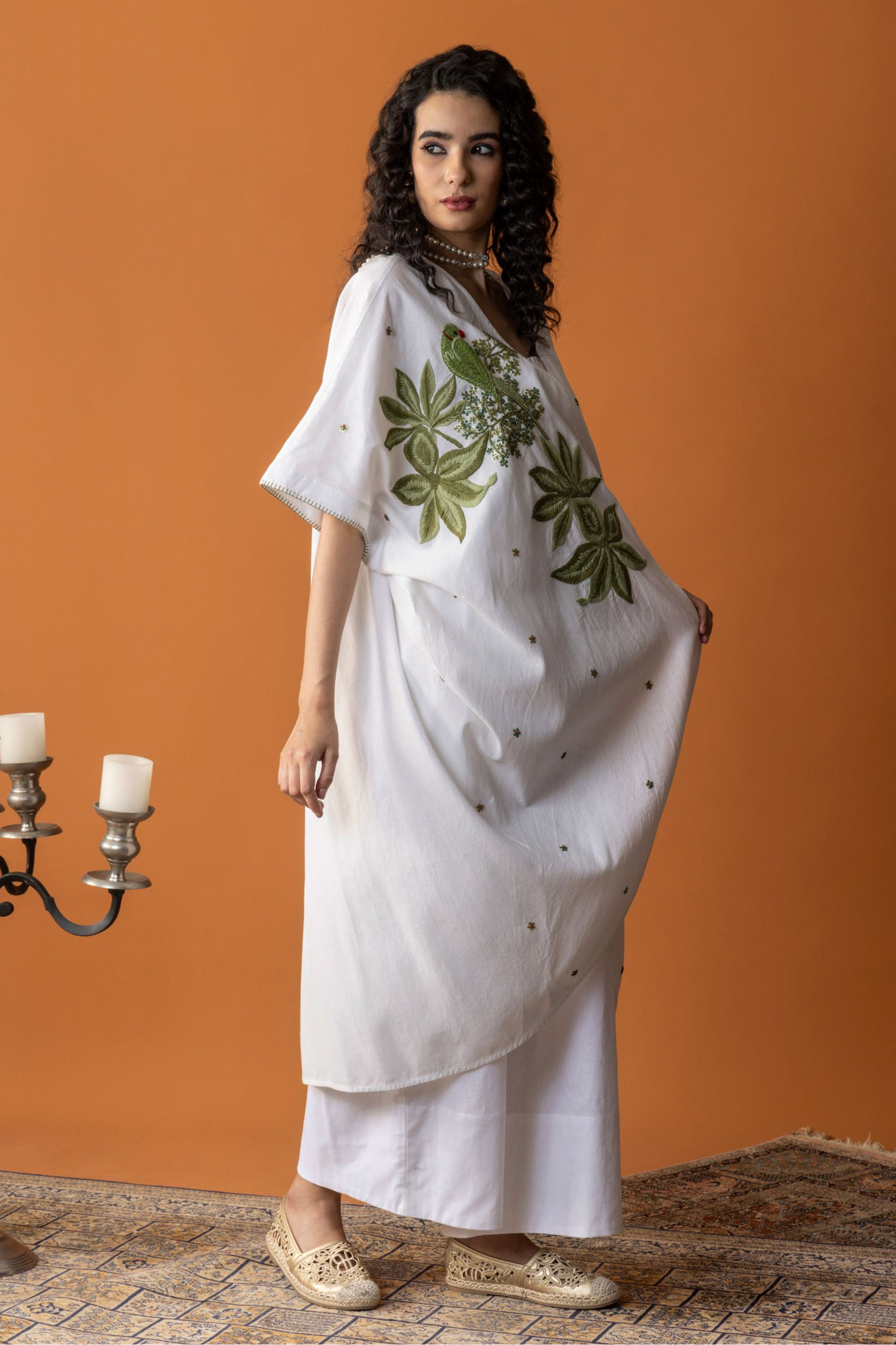 Haifa Embroidered Cape with Embellishment