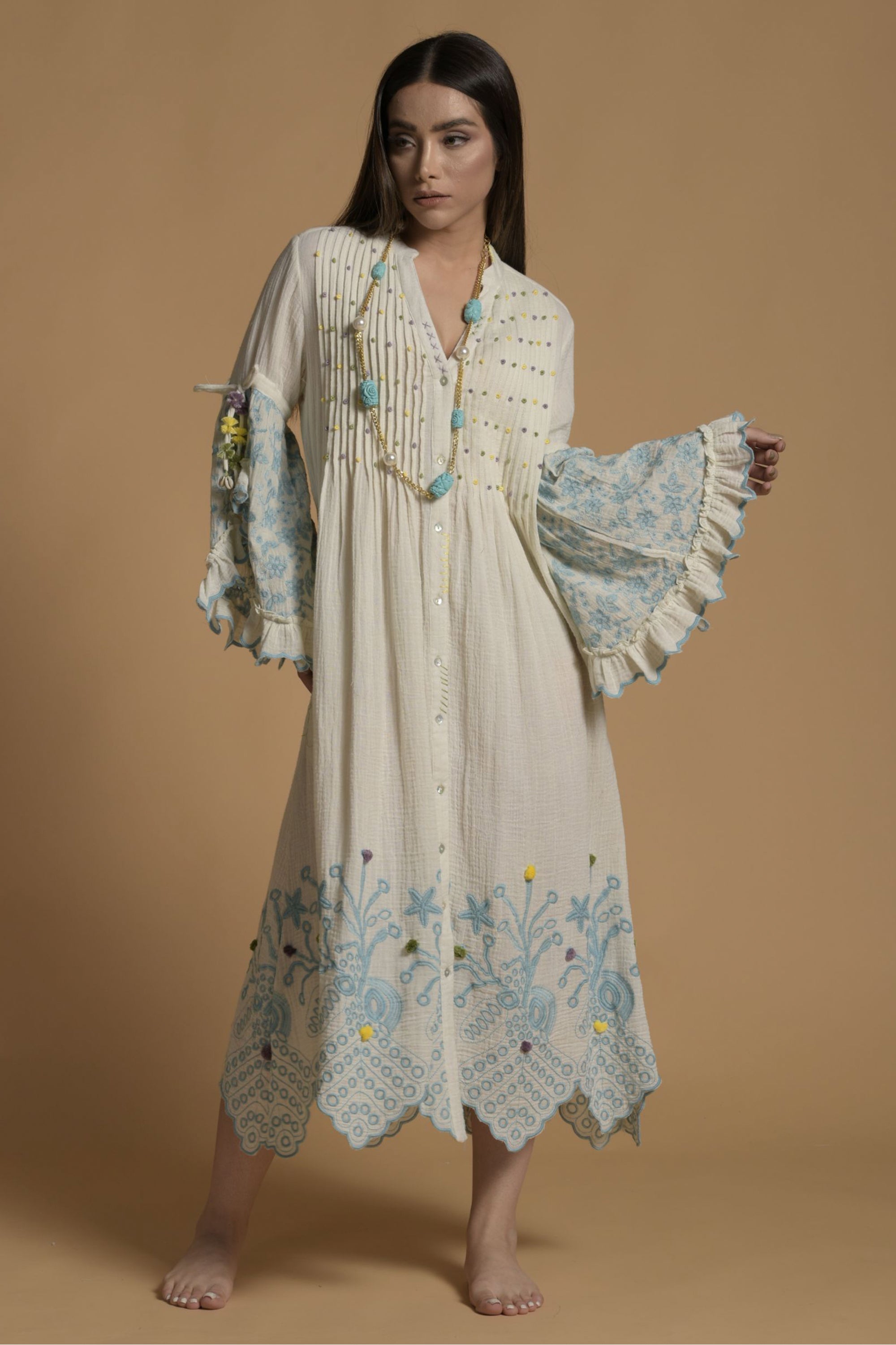 Fiza Embroidered Jalabiya