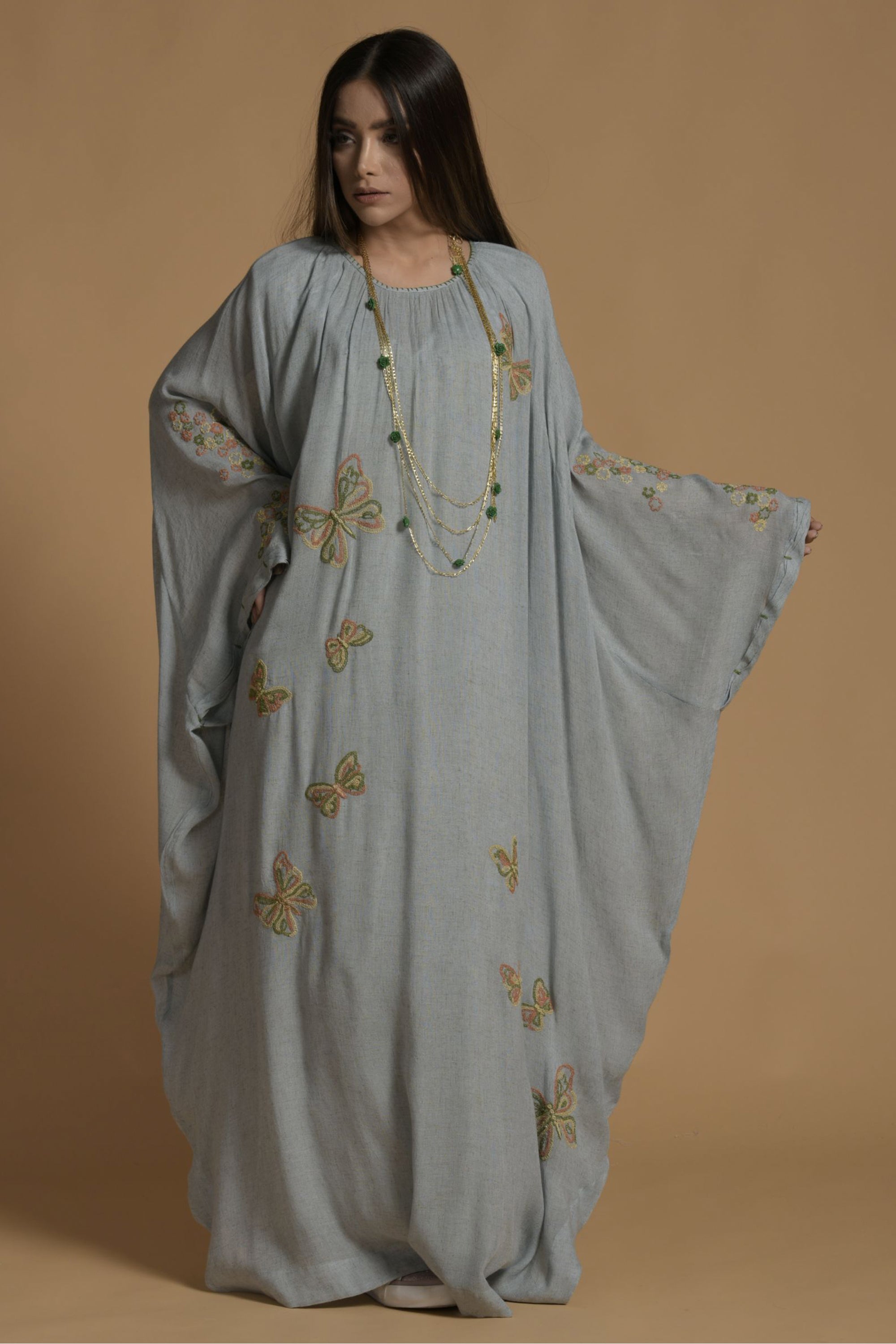 Parvana Embroidered Jalabiya with Inner Cotton Cami