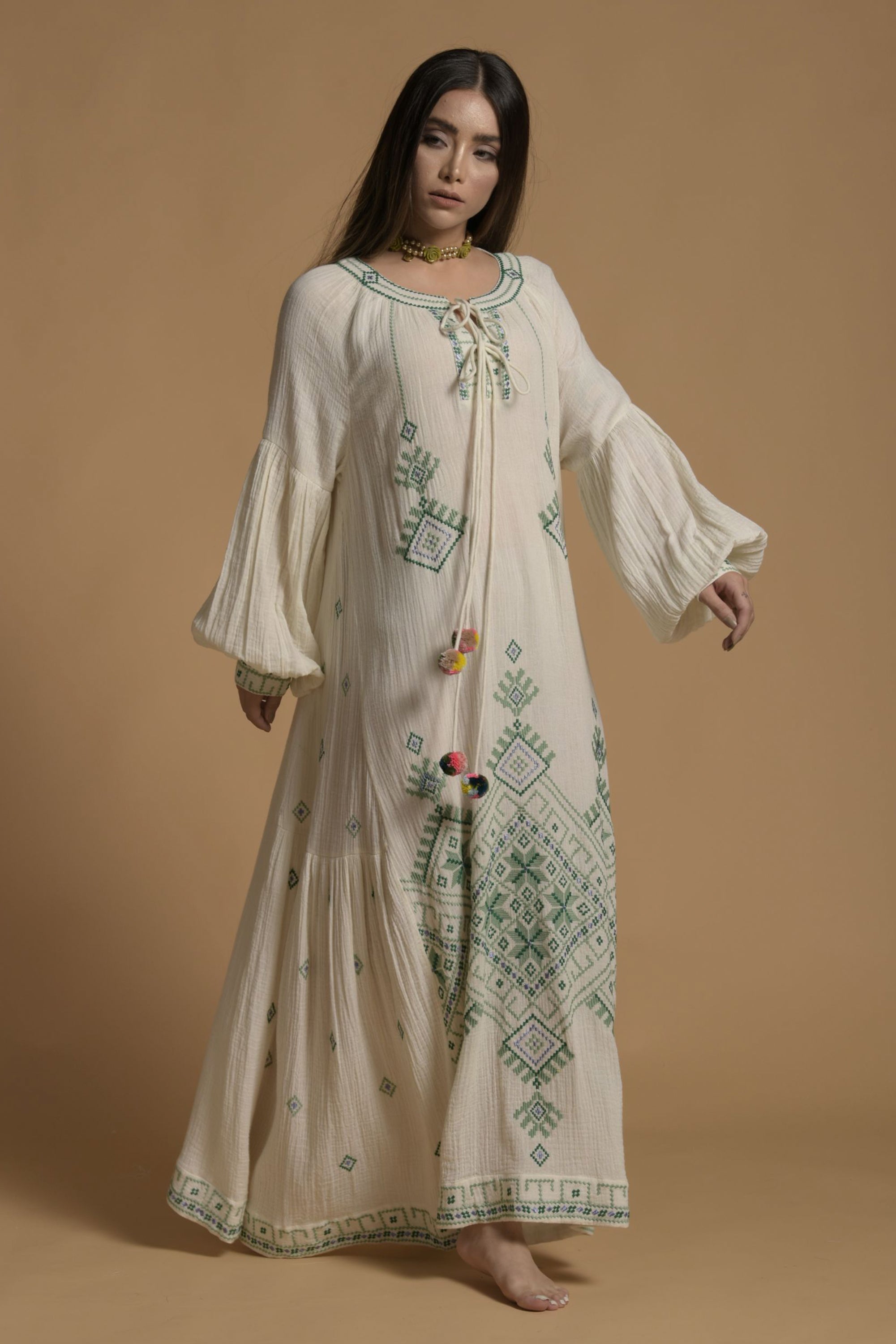 Nabila Embroidered Jalabiya