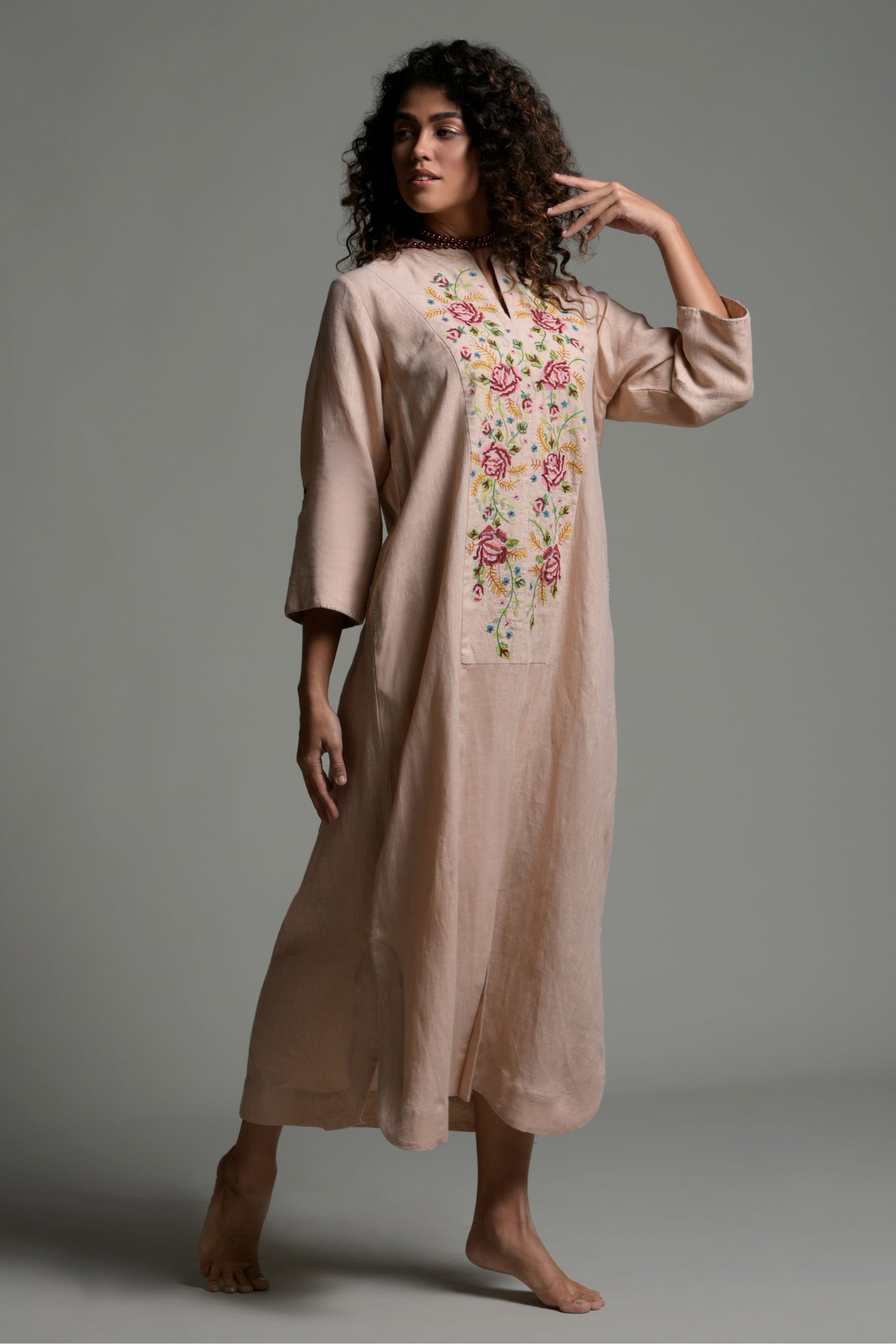 Nazira Embroidered Long Jalabiya
