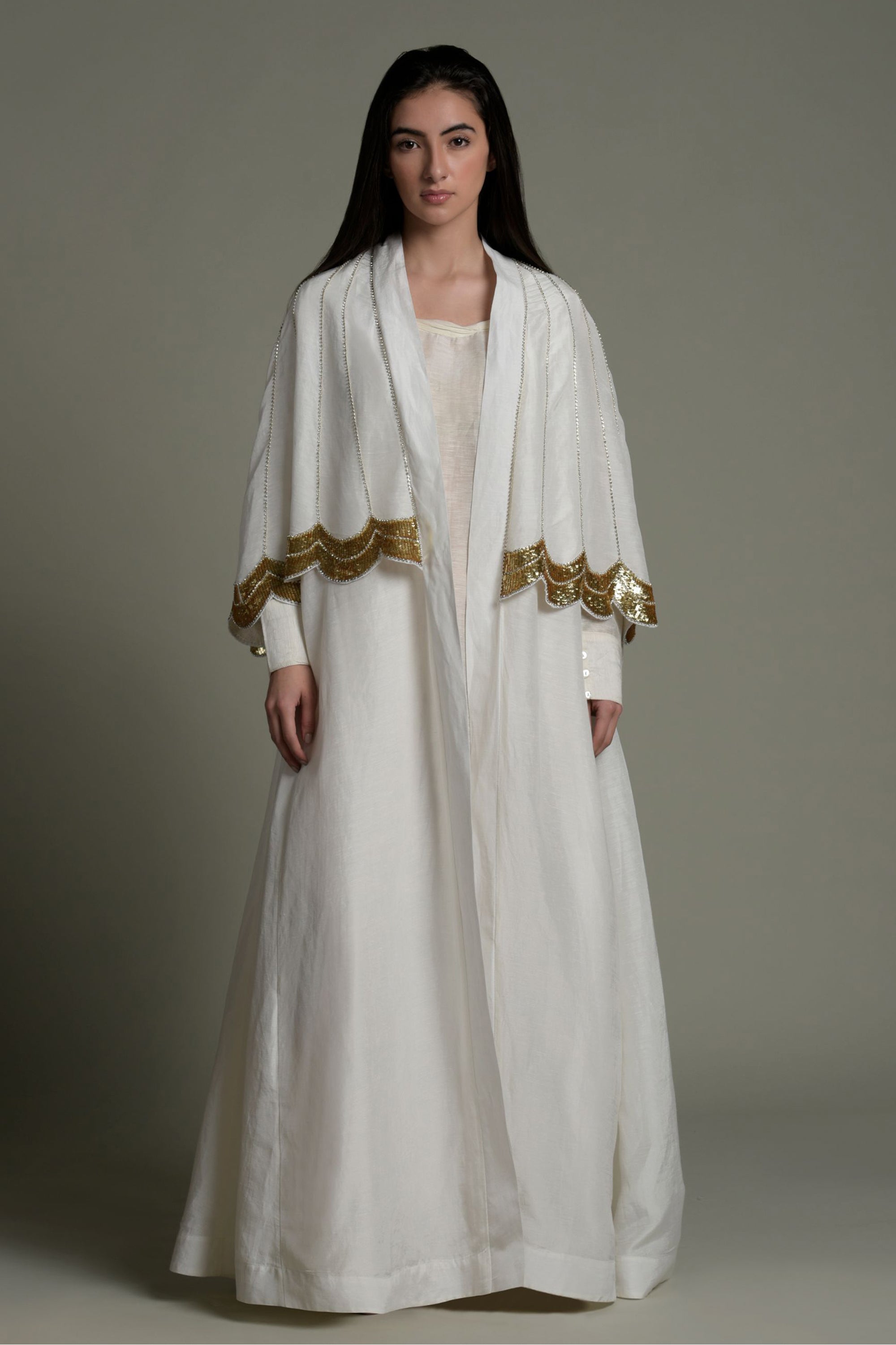 Samreen Embellished Cape with Inner Dress