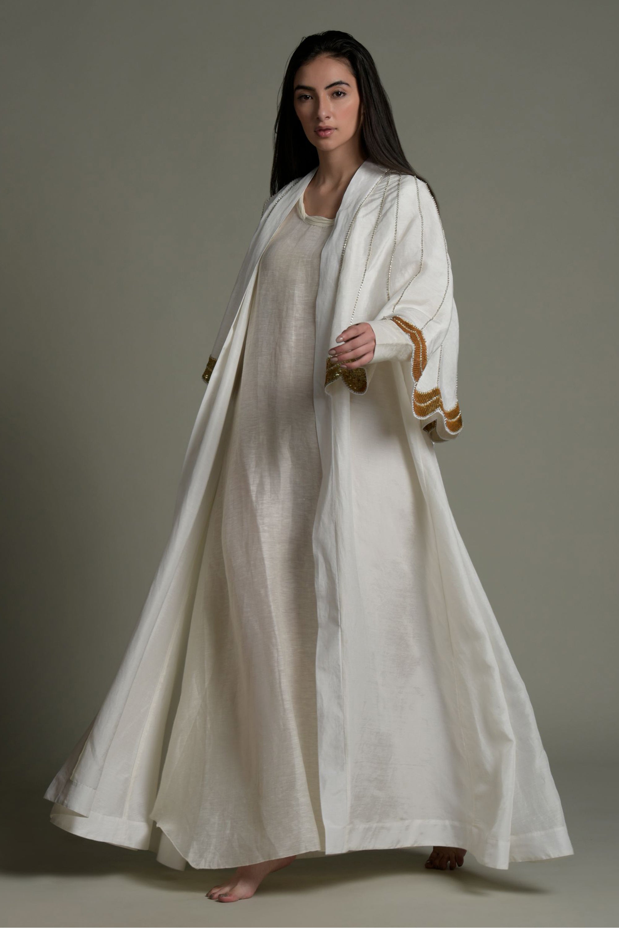 Samreen Embellished Cape with Inner Dress