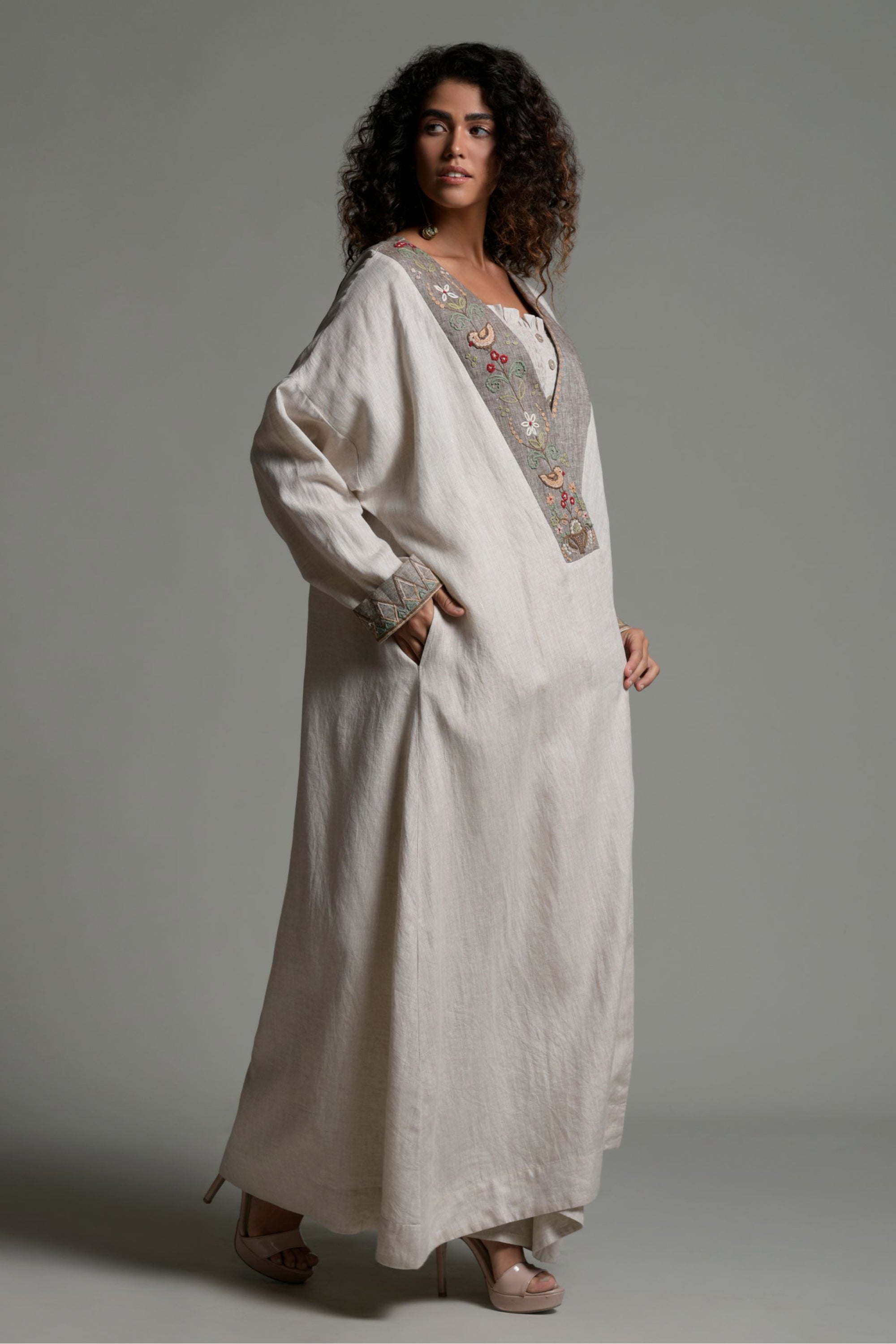 Firoza Embroidered Abaya