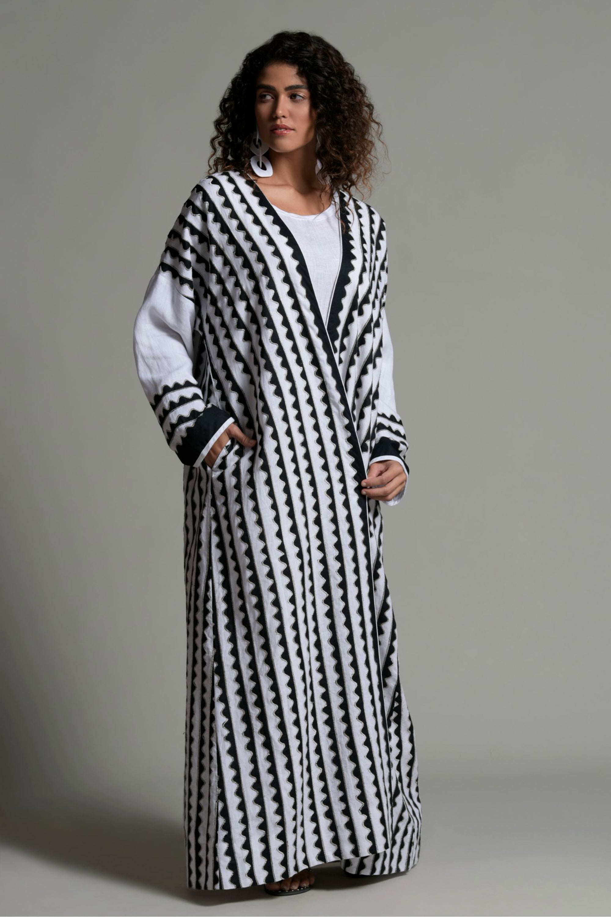 Hameedah Abaya with Detail Patch Work