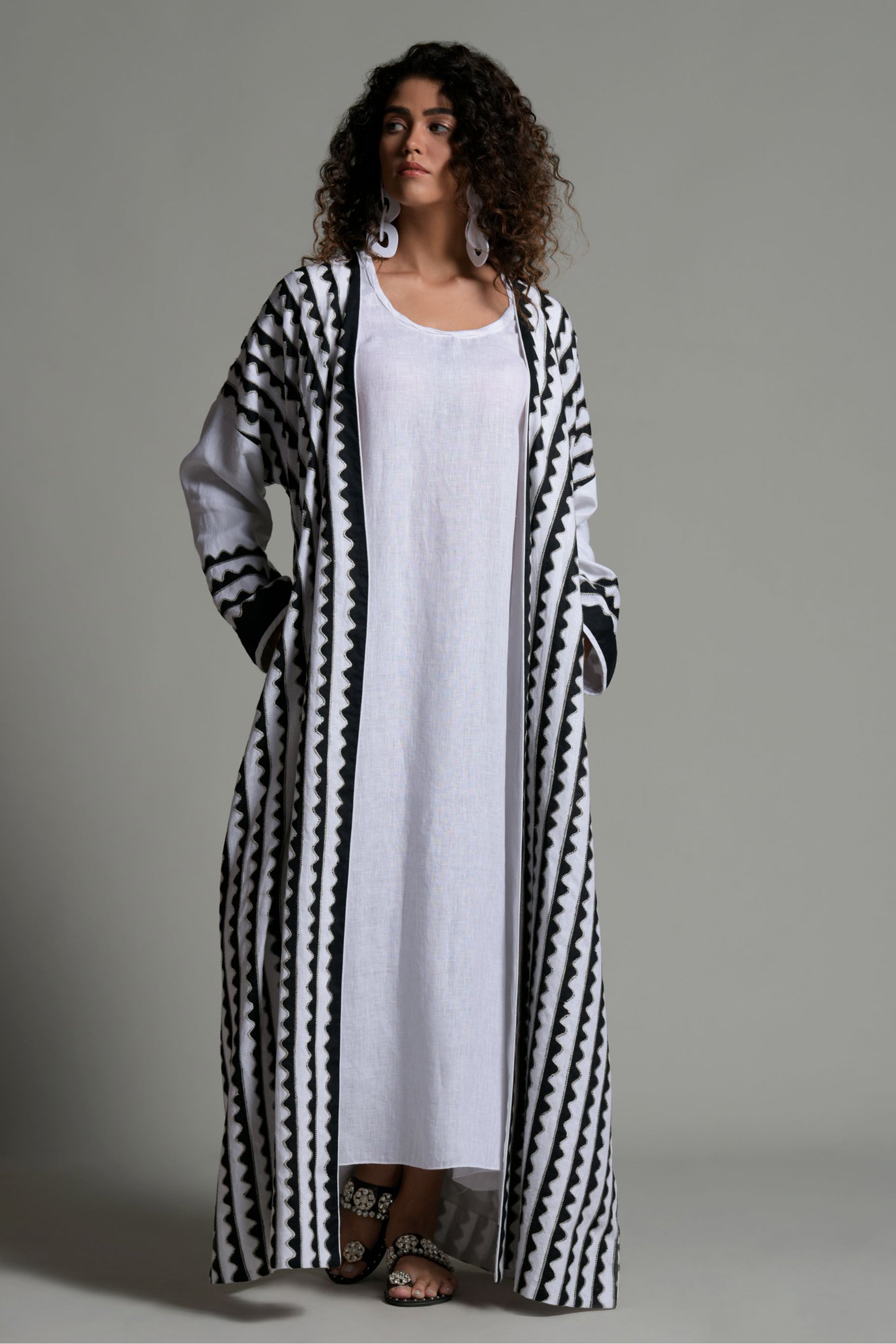 Hameedah Abaya with Detail Patch Work