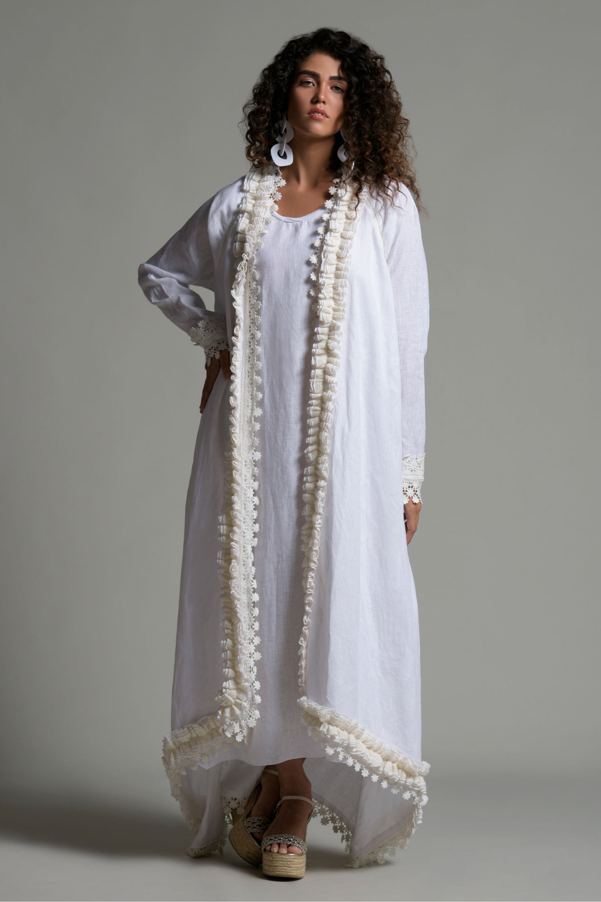 Ifra Ruffle Bisht & Inner Dress