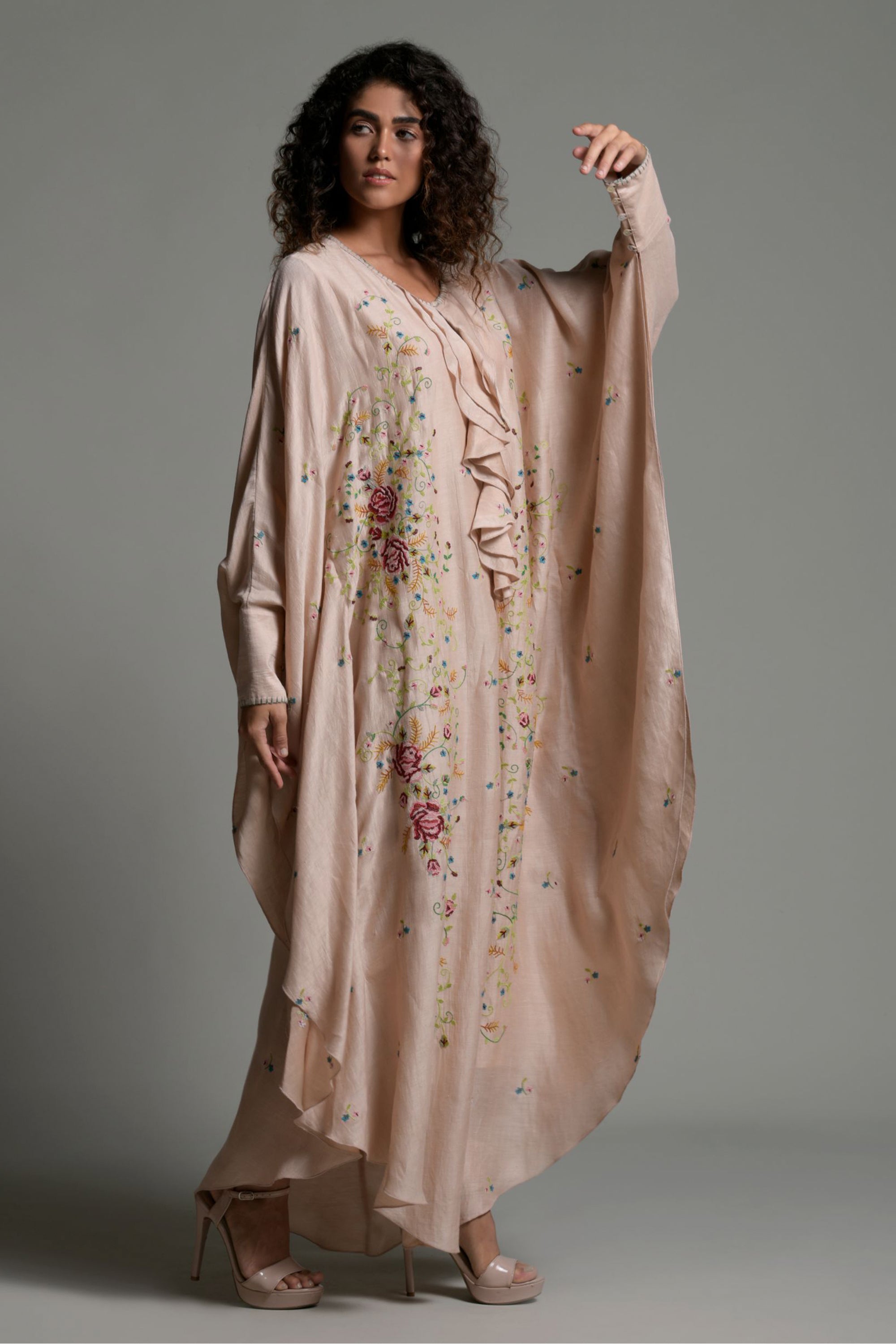 Ruhee Embroidered Jalabiya & Inner Cotton Cami