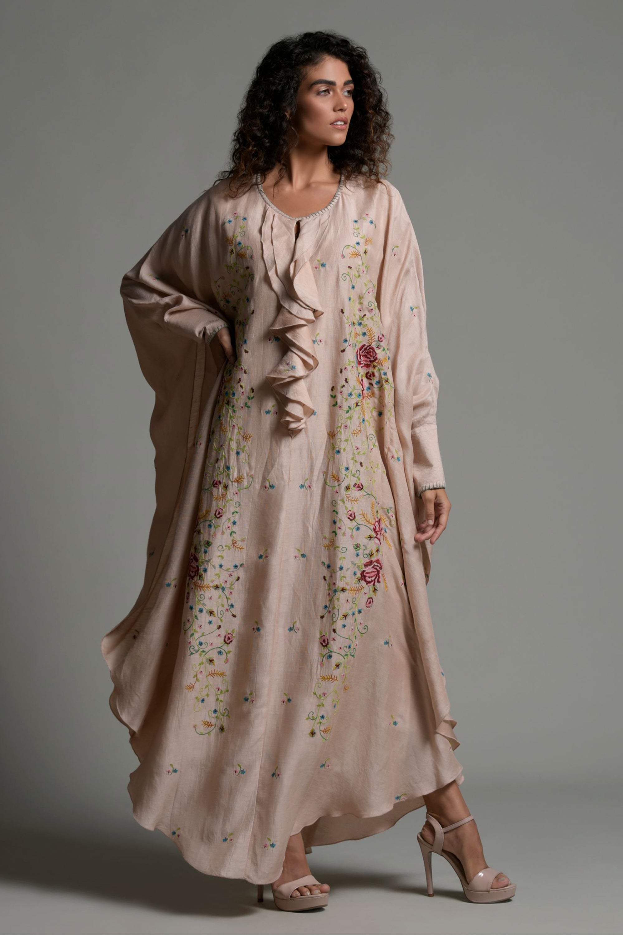 Ruhee Embroidered Jalabiya & Inner Cotton Cami