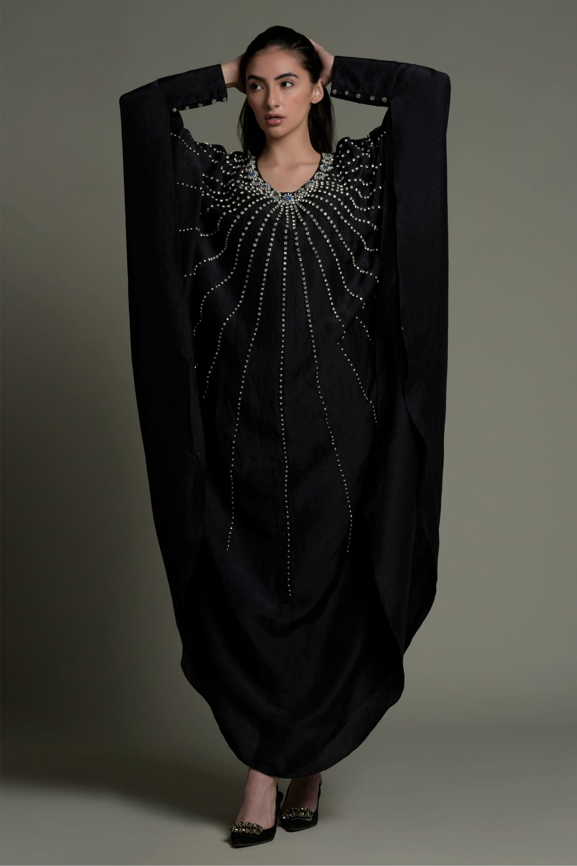 Zoya Embellished Jalabiya with Inner Cotton Cami