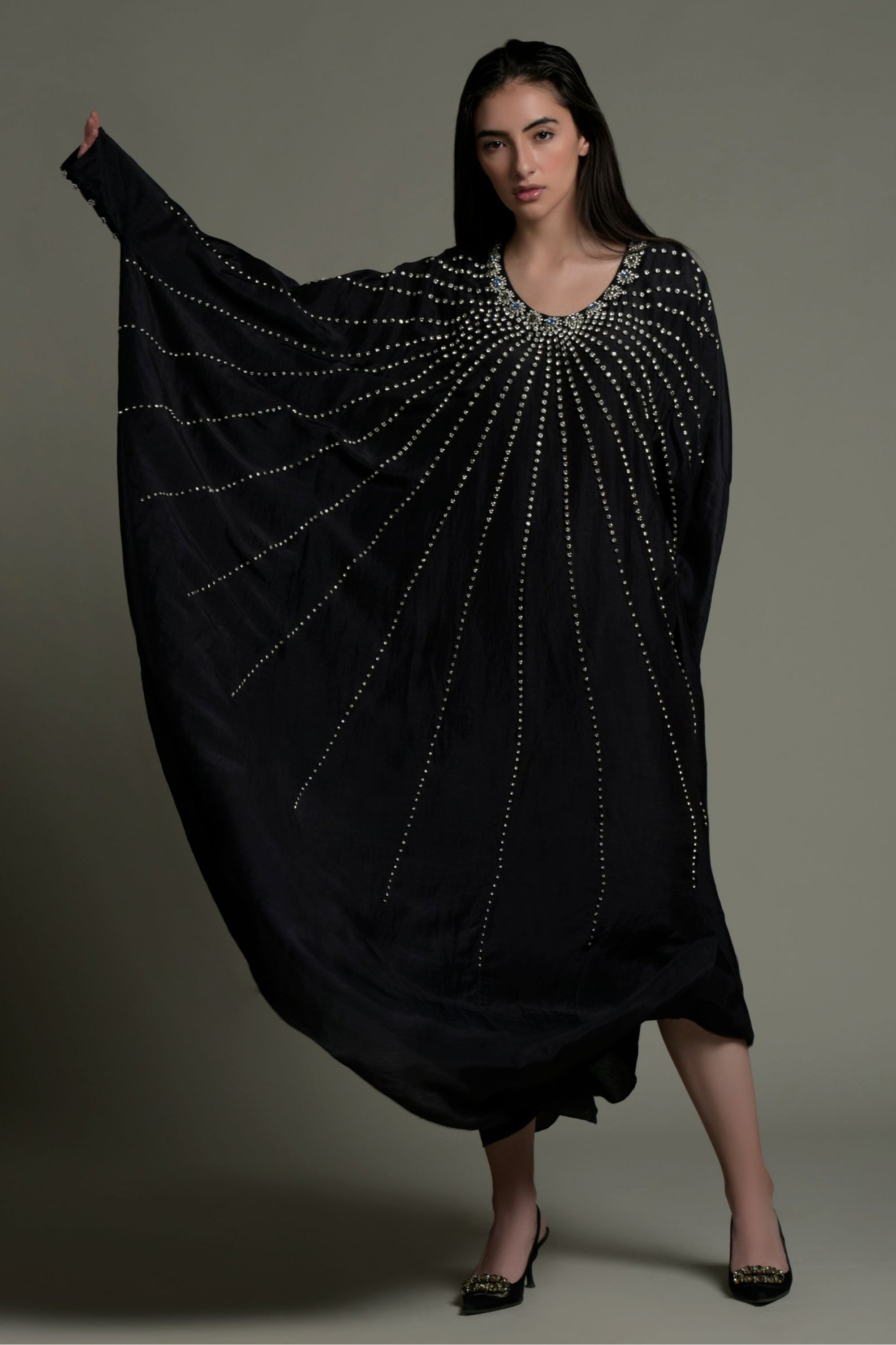 Zoya Embellished Jalabiya with Inner Cotton Cami