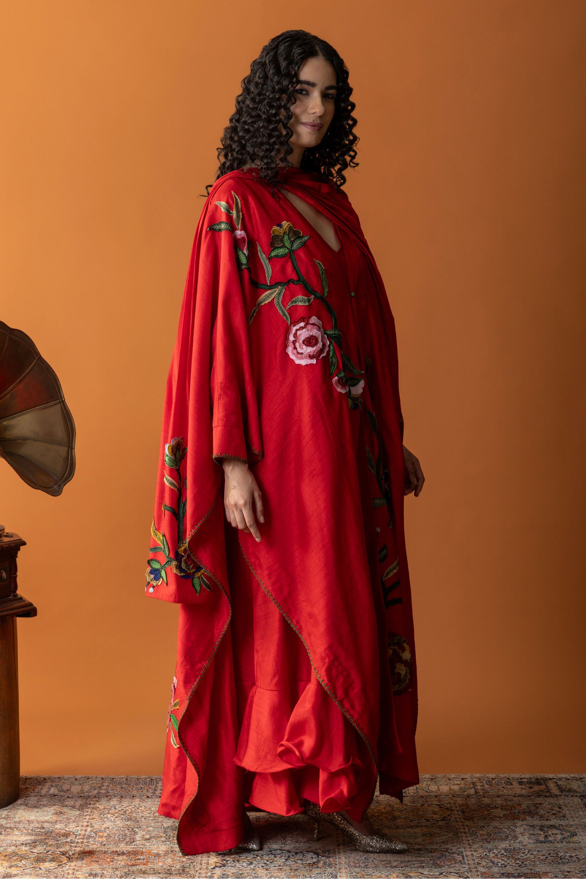 Hania Embroidered Cape