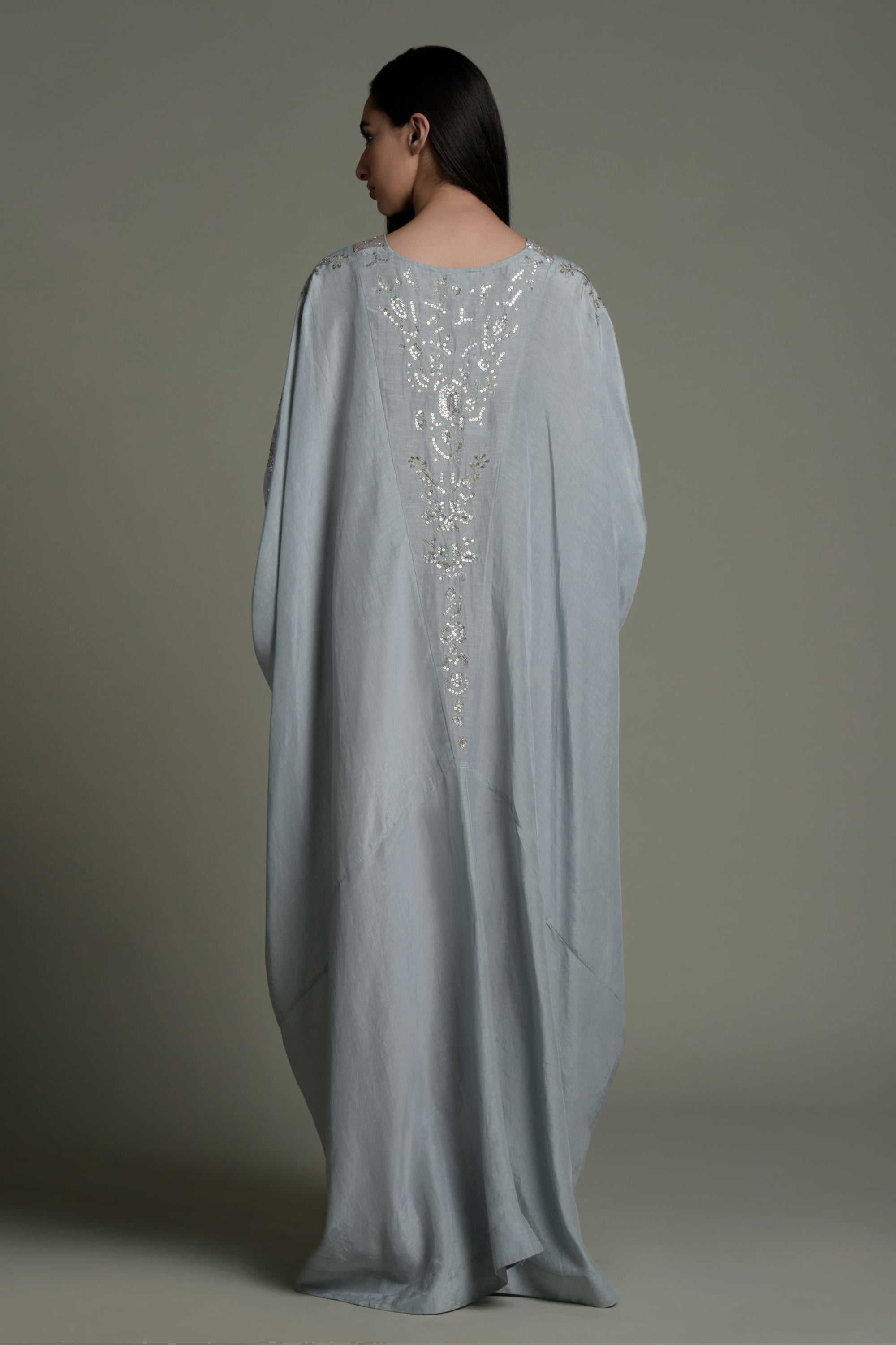 Sharika Embellished & Embroidered Jalabiya with Inner Cotton Cami