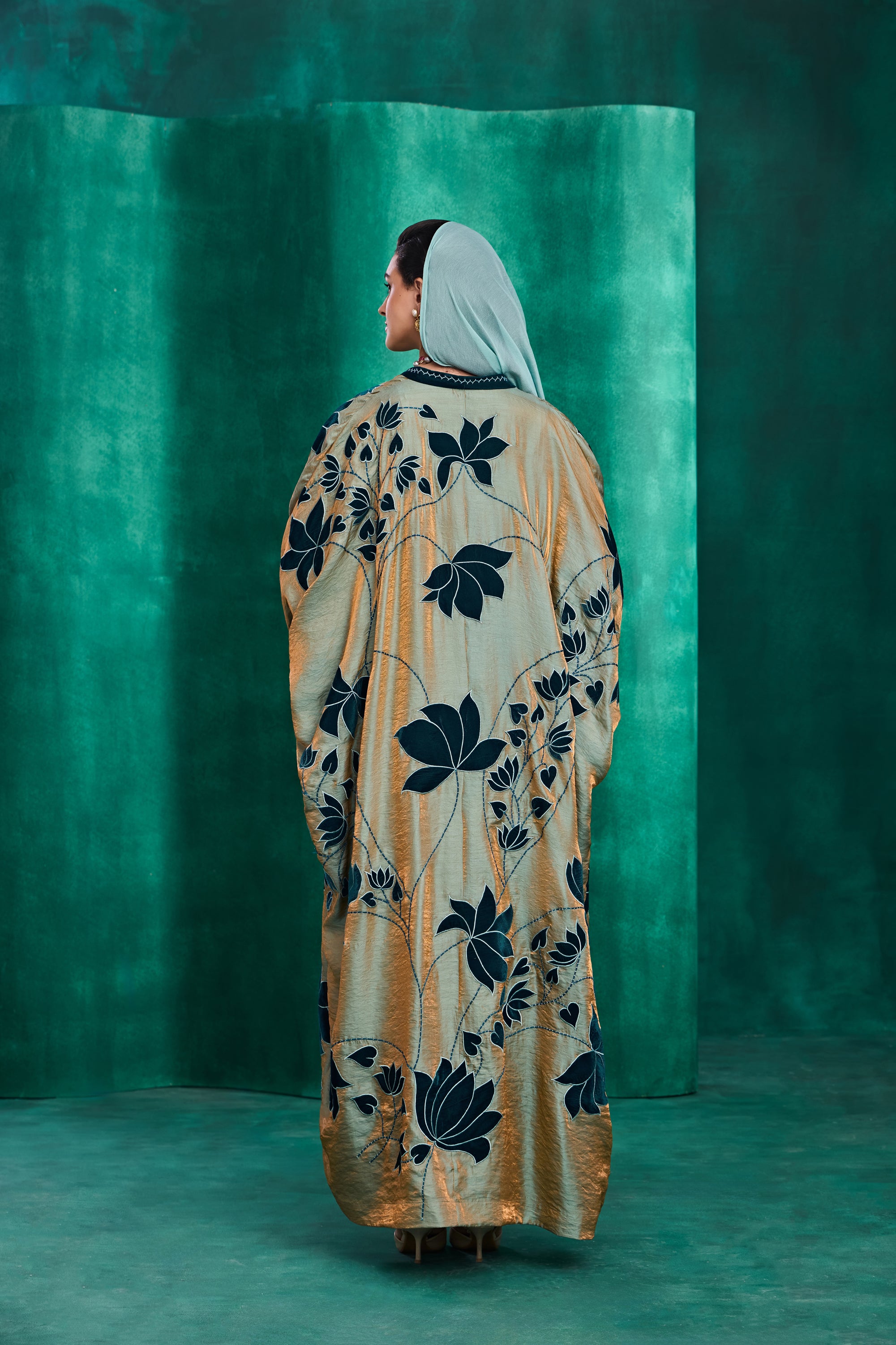 Qamarah Applique Embroidered Abaya