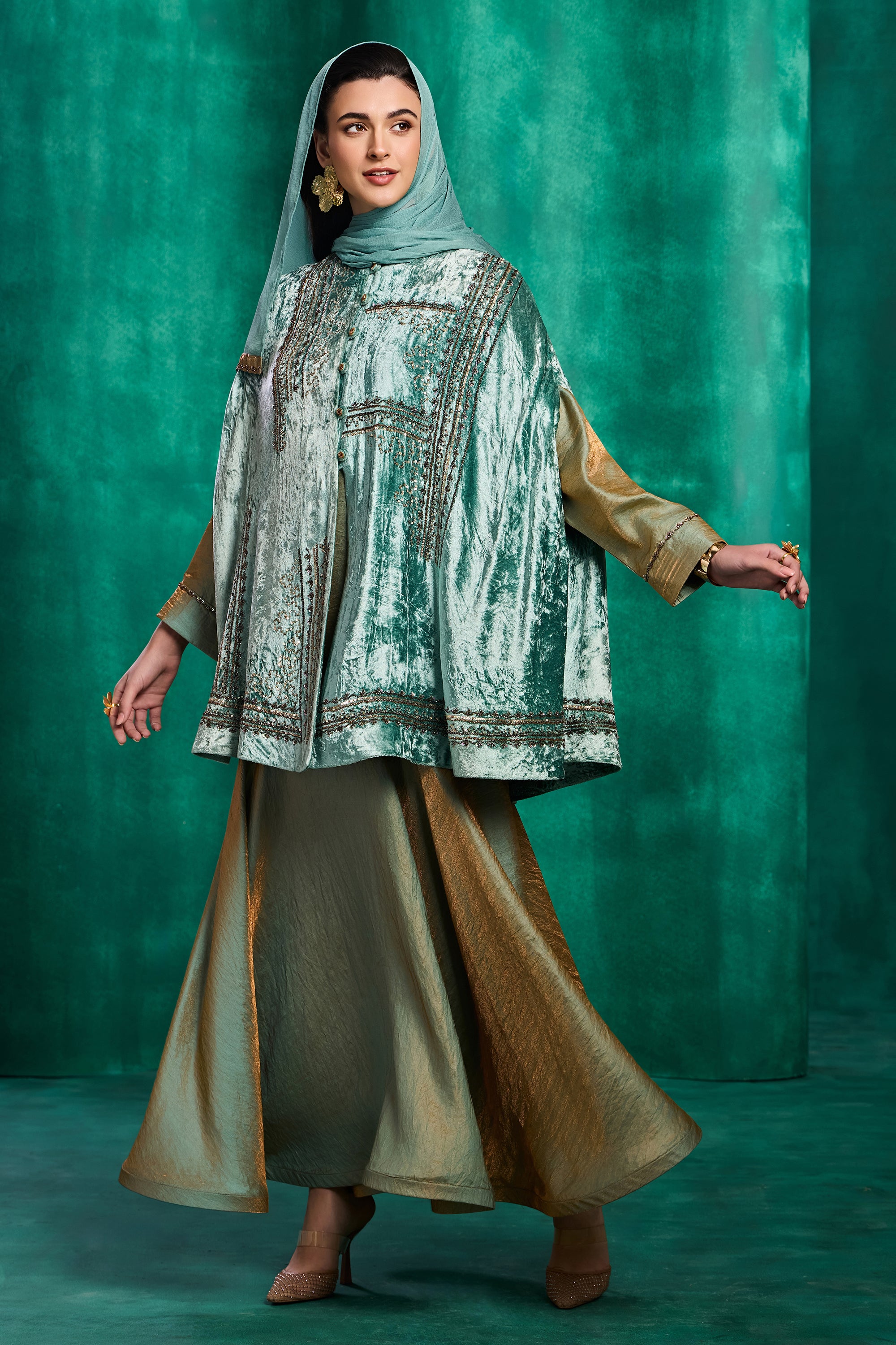 Rameen Embellished Cape