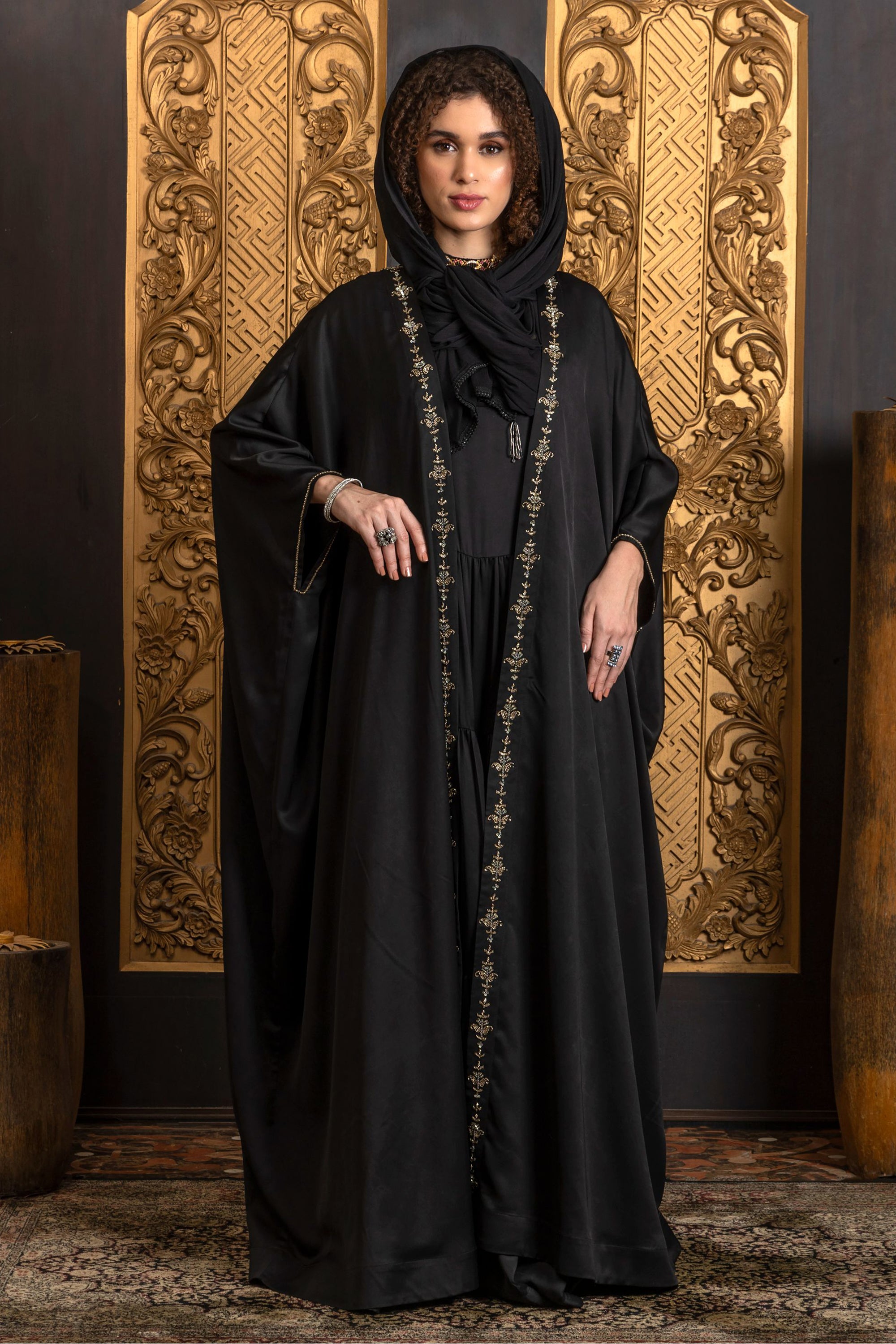Alizah Embroidered Abaya with Sheila