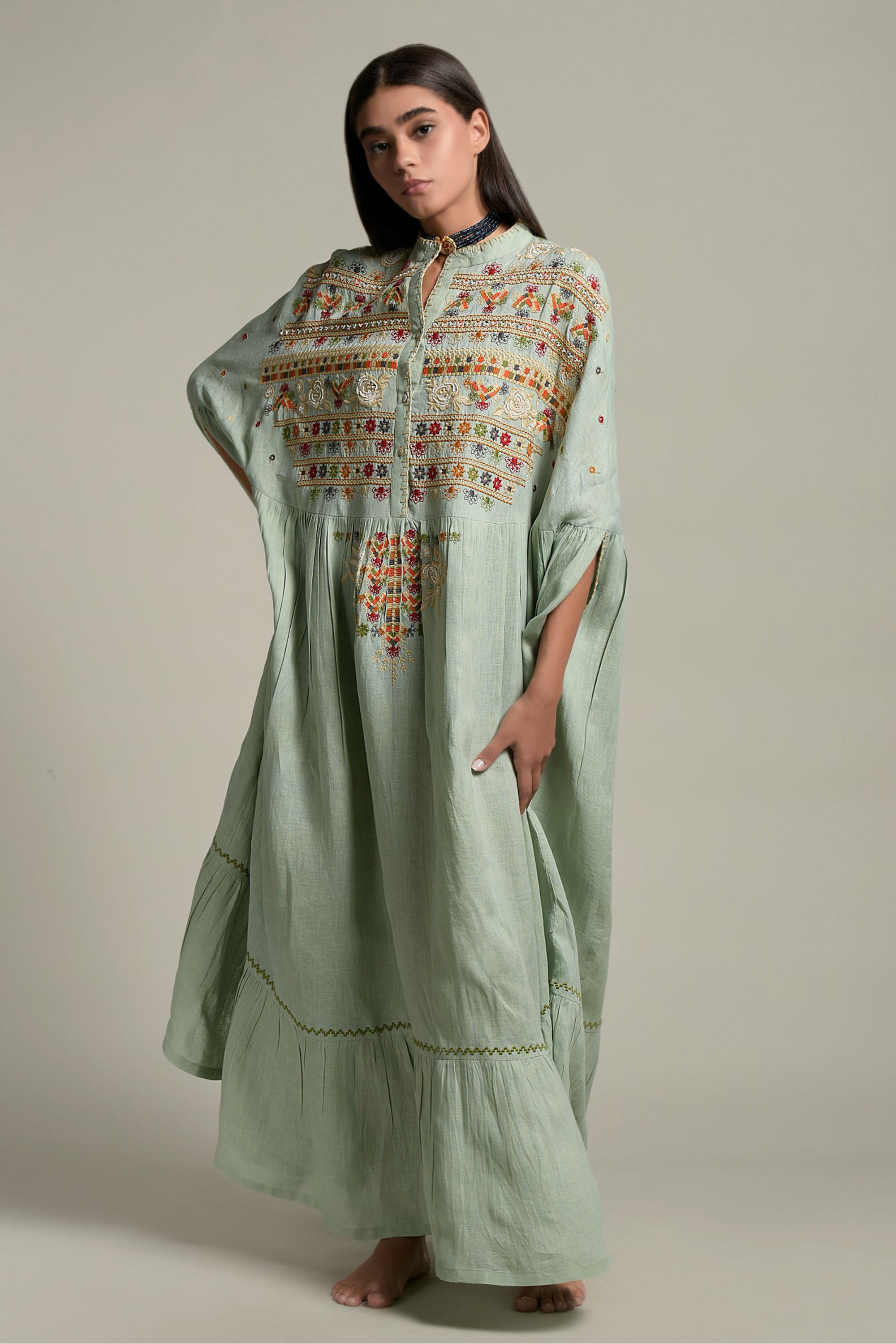 Rukhsar Embellished & Embroidered Jalabiya Cape