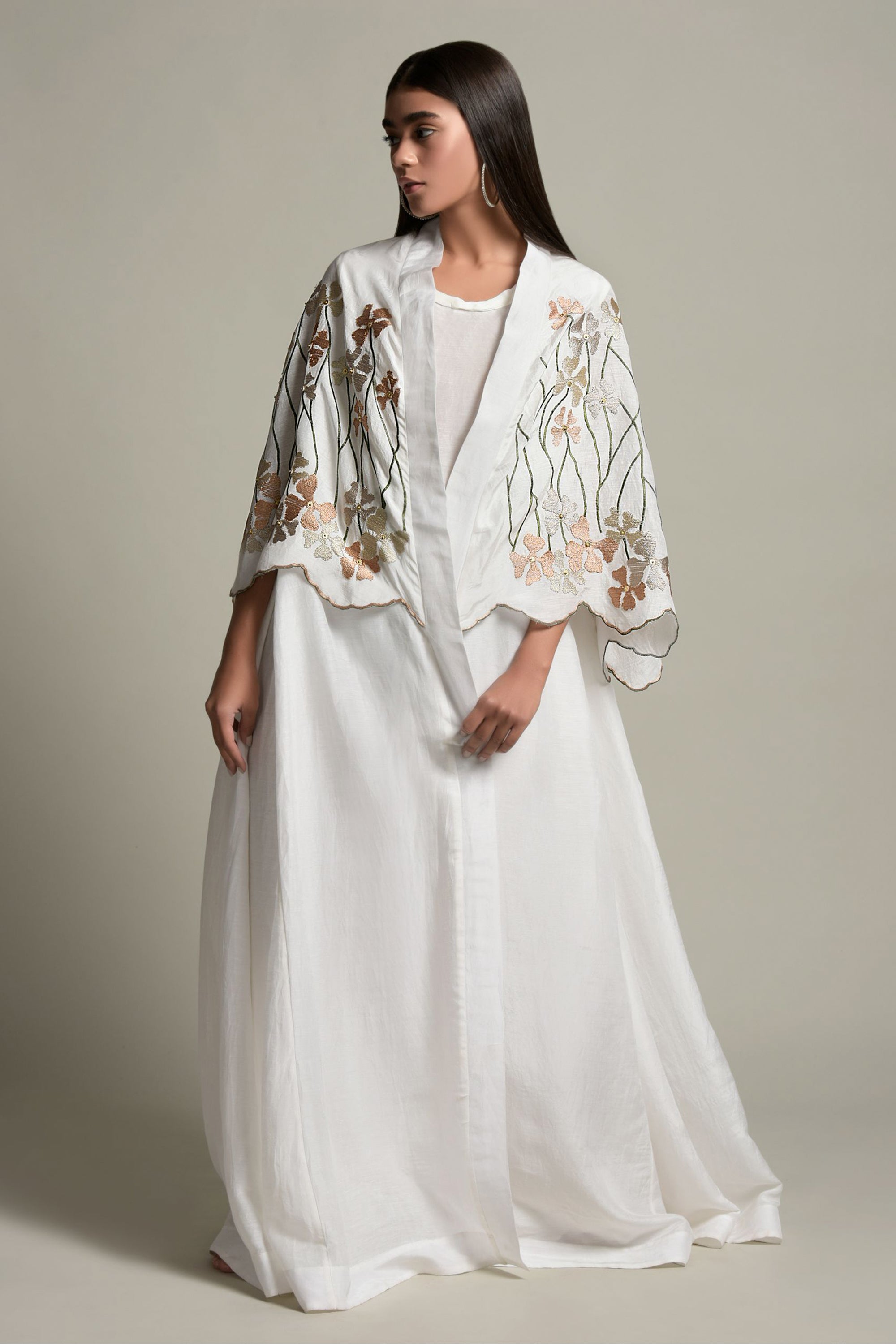 Sumaira Embellished & Embroidered Abaya with Silk Inner Dress