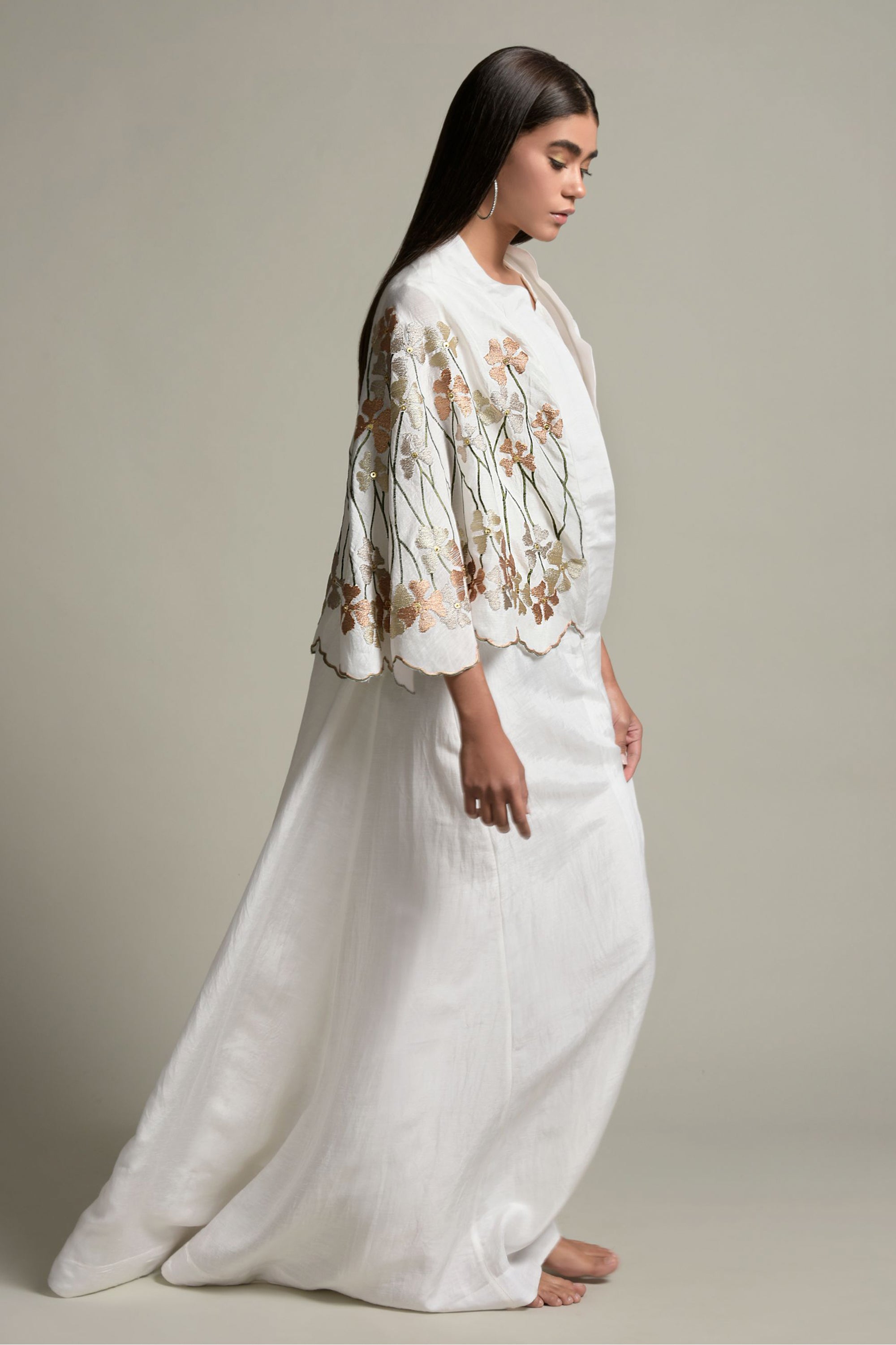 Sumaira Embellished & Embroidered Abaya with Silk Inner Dress