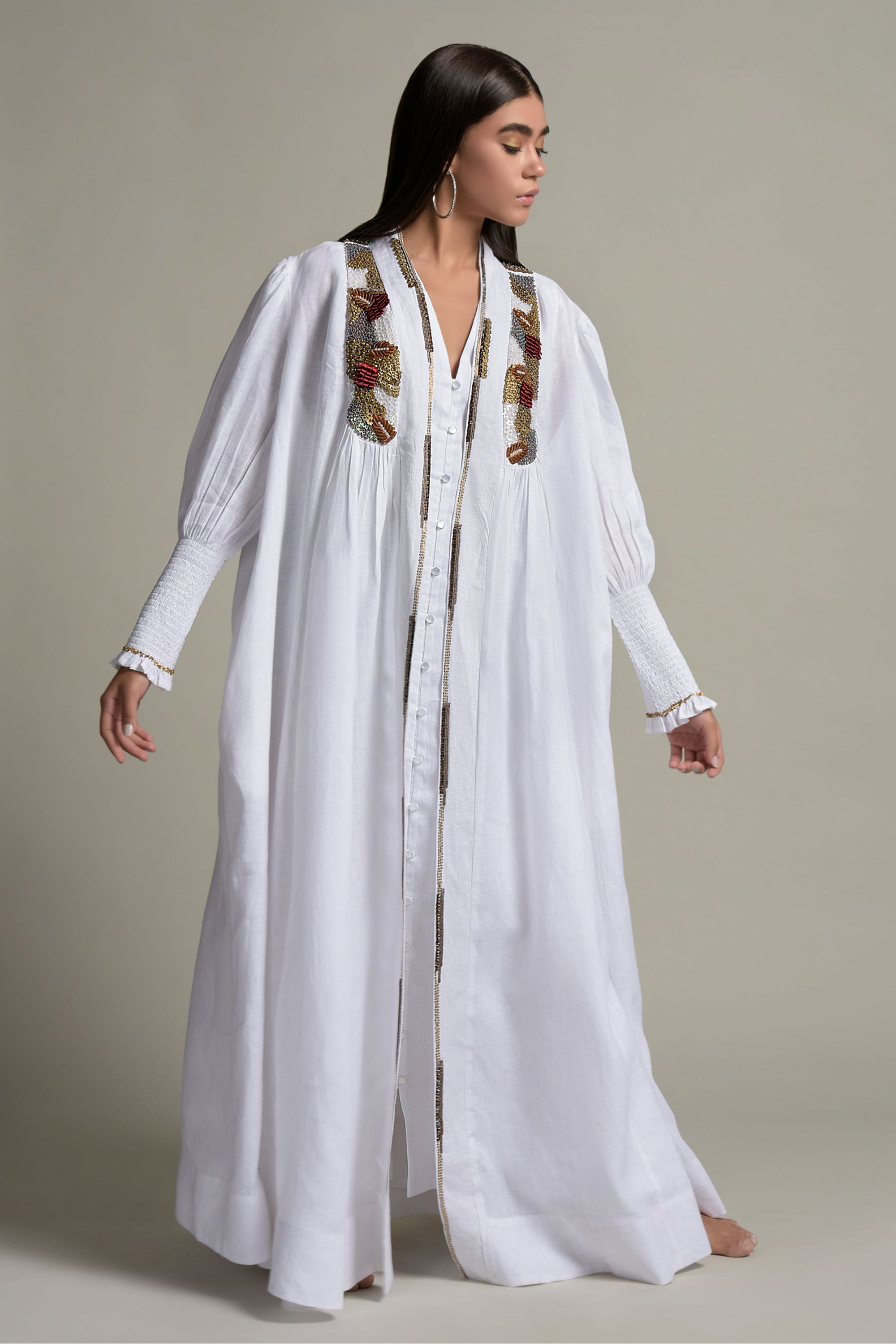 Daima Embellished Abaya & Inner Cotton Dress
