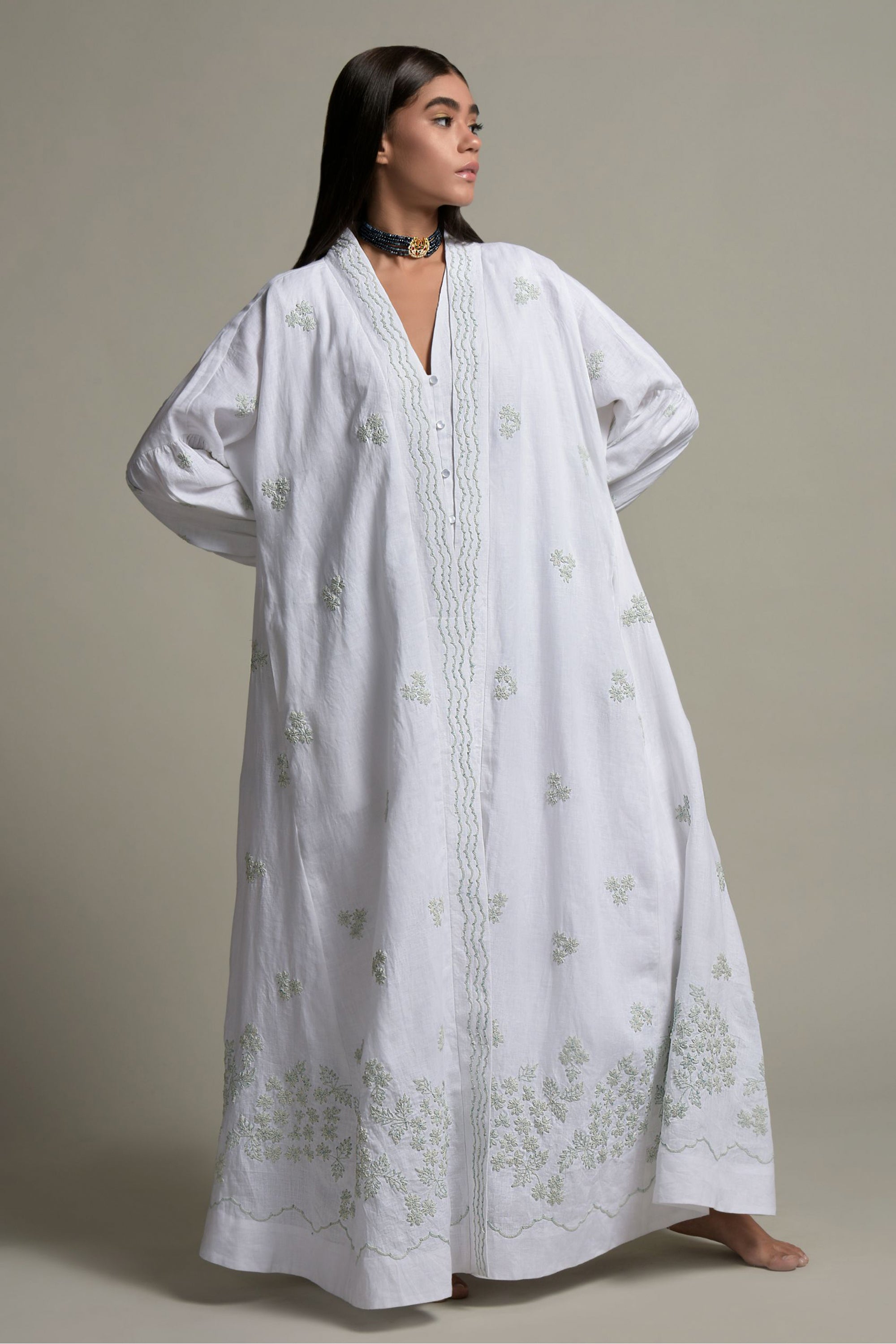 Hiba Embroidered Abaya