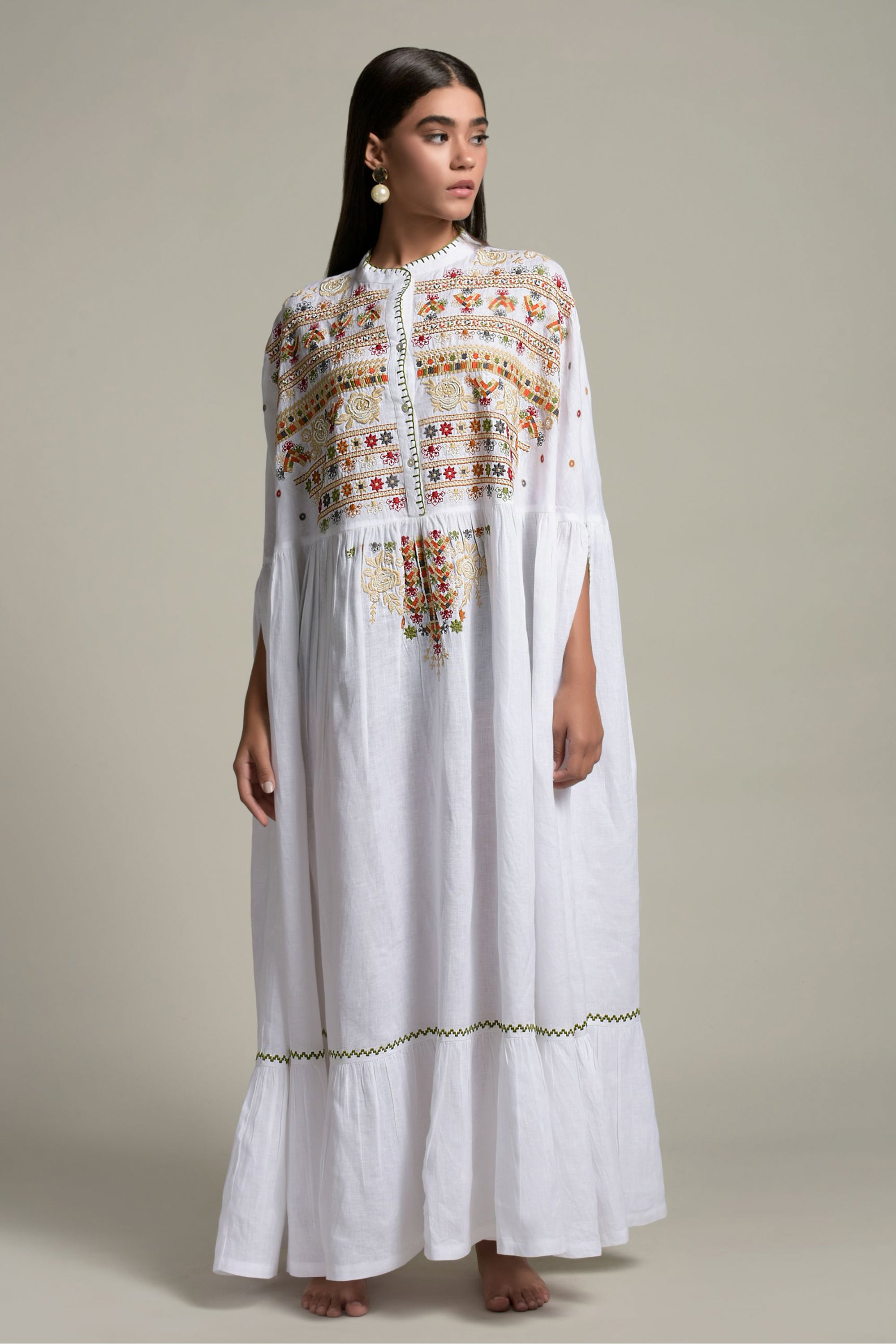 Liza Embellished & Embroidered Jalabiya Cape