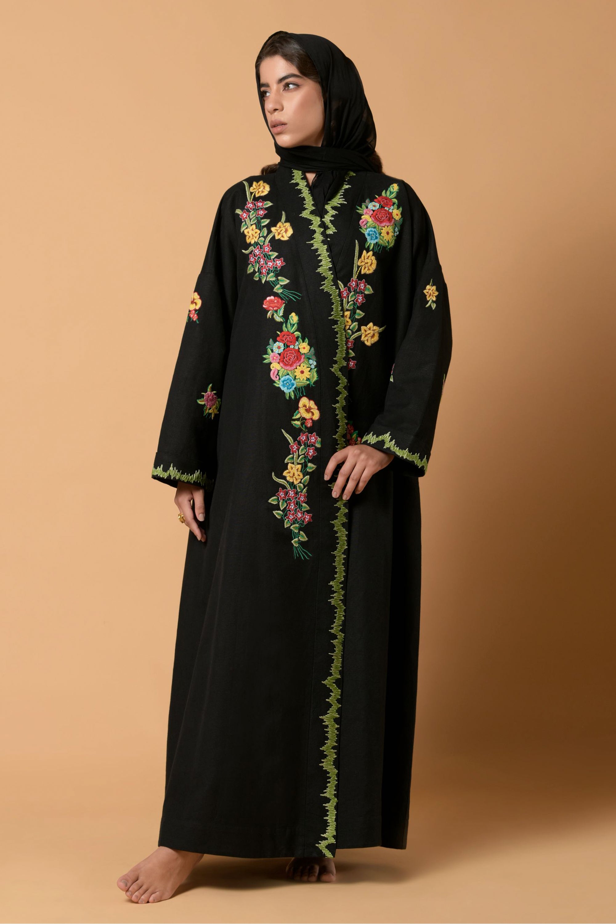 Sabira Midnight Bloom Abaya