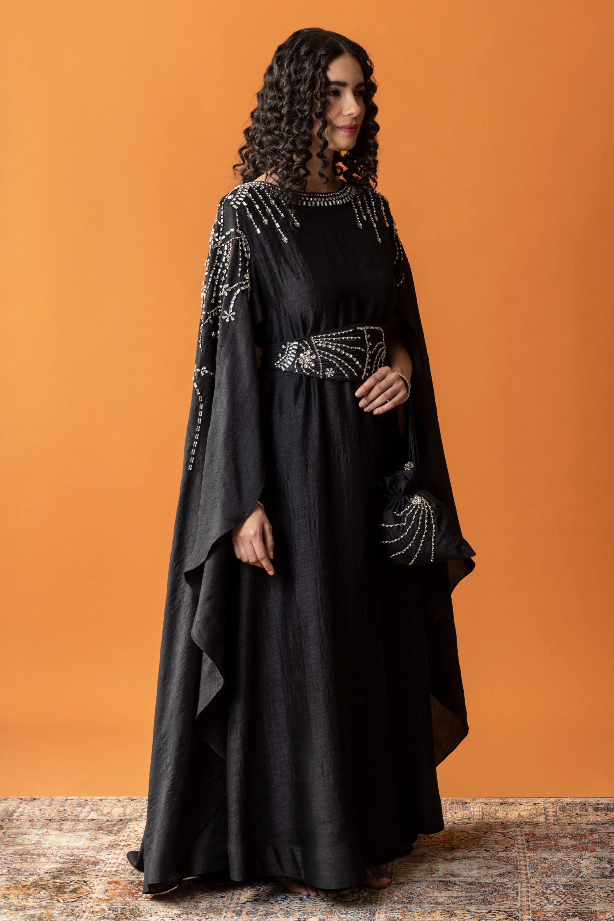 Jawhara Cape with Embellishment