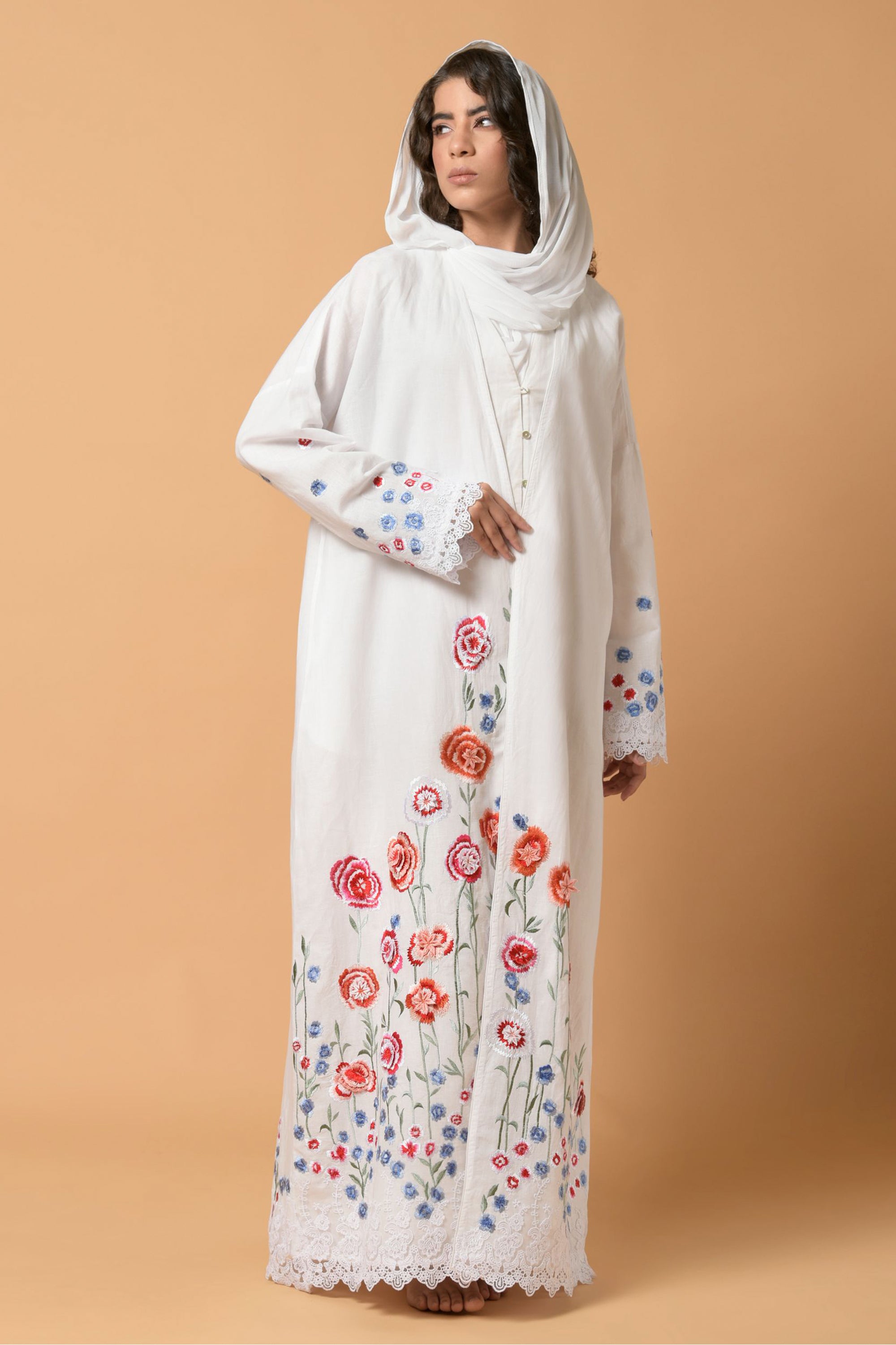 Ghusan Floral Fantasy Abaya