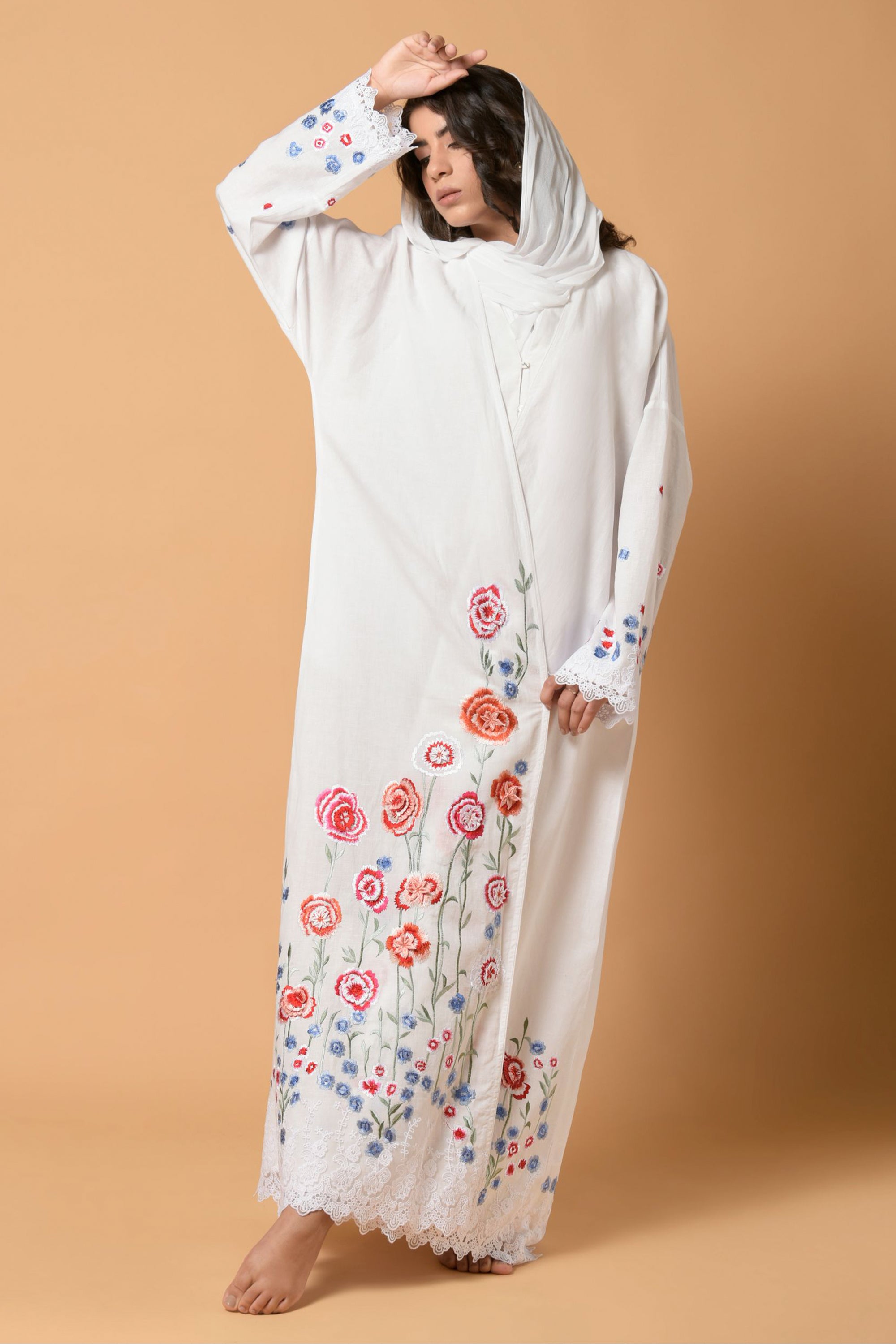 Ghusan Floral Fantasy Abaya